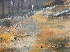 Maurice Crawshaw (b.1947) Signed Impressionist Oil - At The Harbour