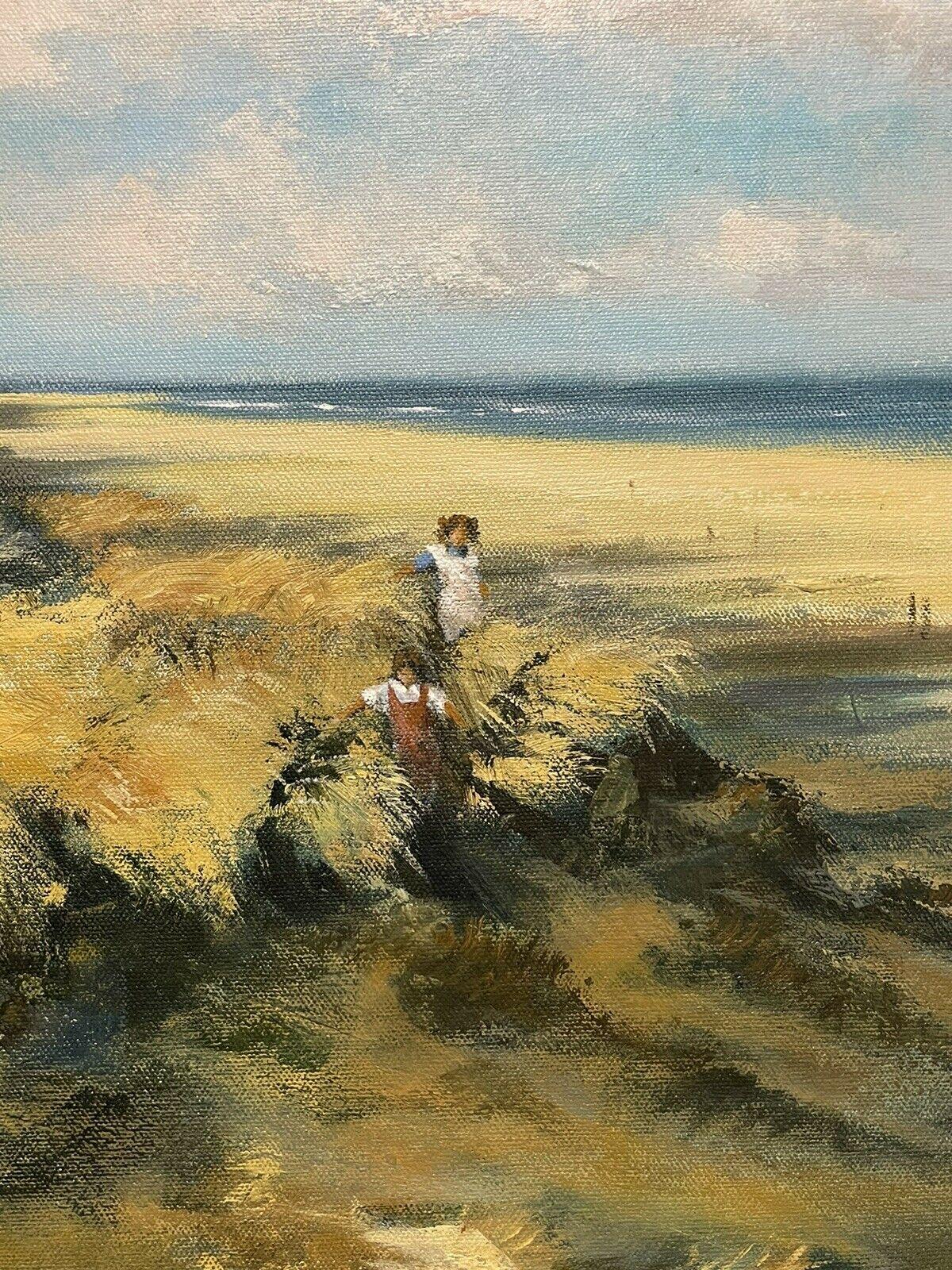 Maurice Crawshaw (b.1947) Signed Impressionist Oil - Extensive Coastal Beach Sea 2