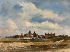 Maurice Crawshaw (geb. 1947) Signiertes impressionistisches Ölgemälde - Norfolk Küstenansicht der Stadt