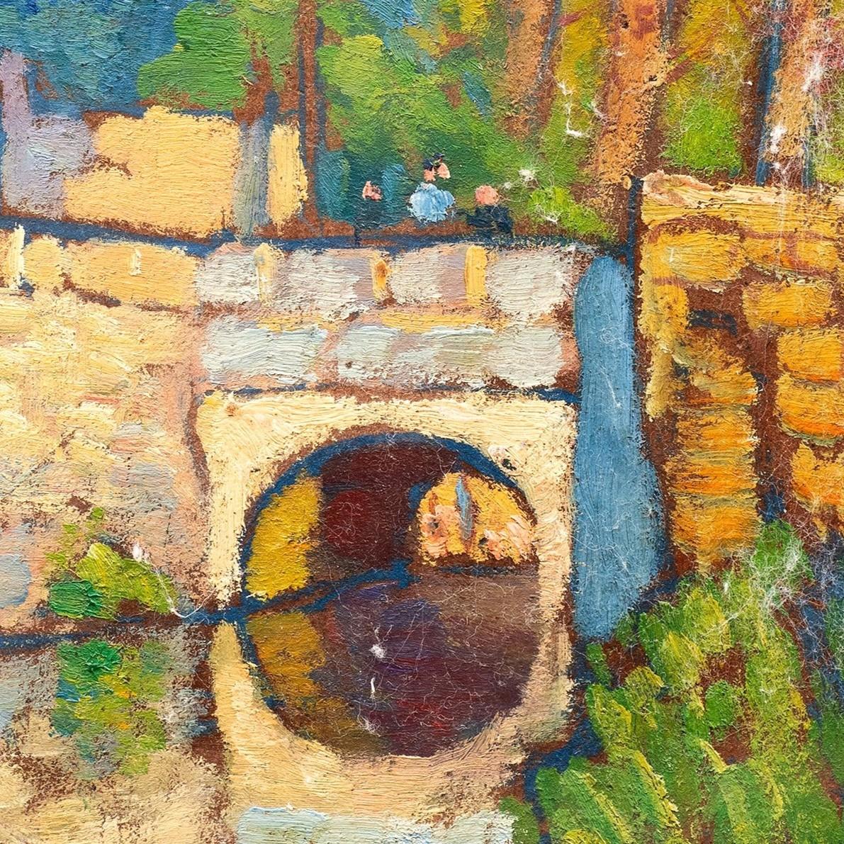 The Bridge upon the Sauceron in Nesles la Vallée (Val d'Oise) Maurice de Lambert im Angebot 1
