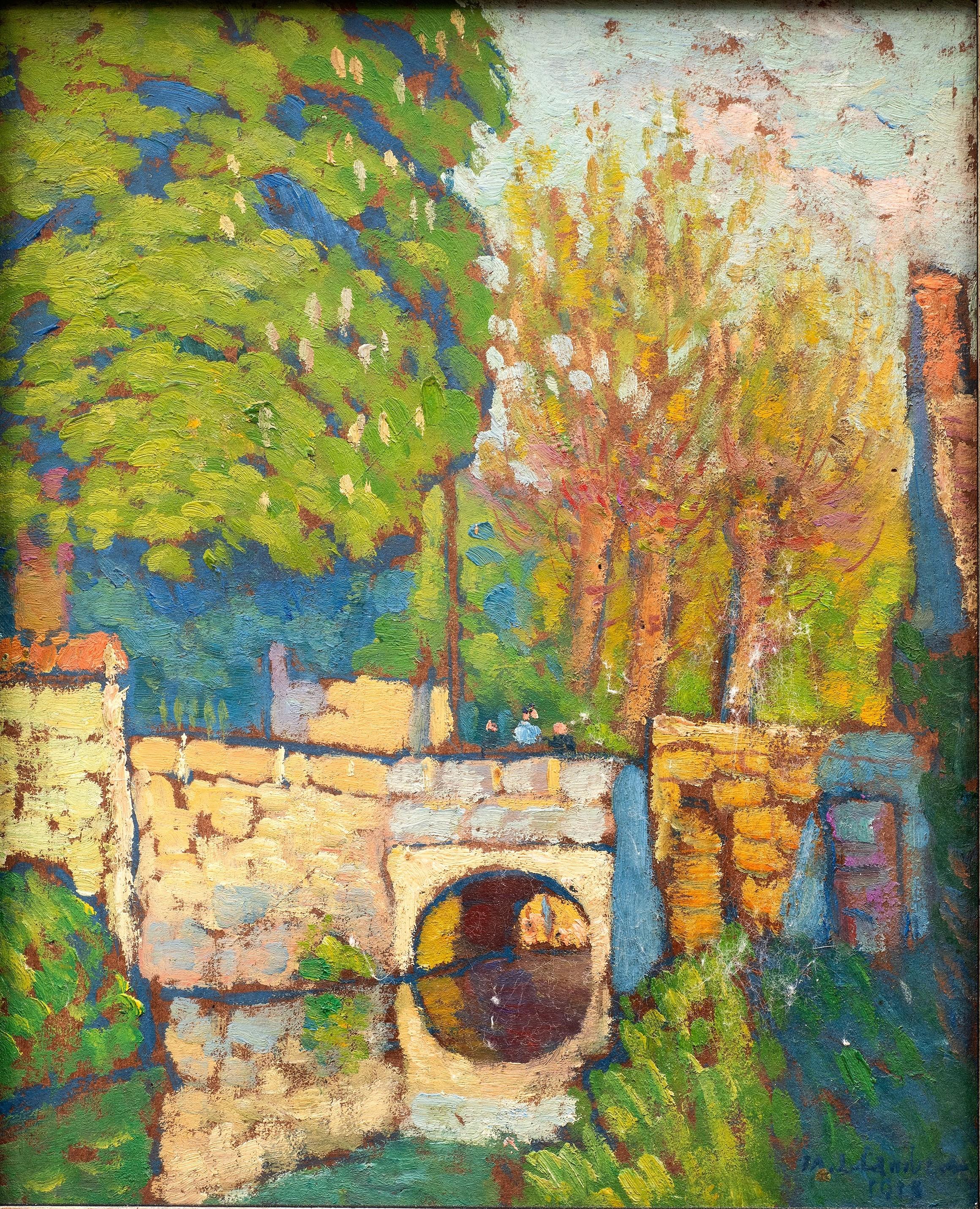 The Bridge upon the Sauceron in Nesles la Vallée (Val d'Oise) Maurice de Lambert im Angebot 2