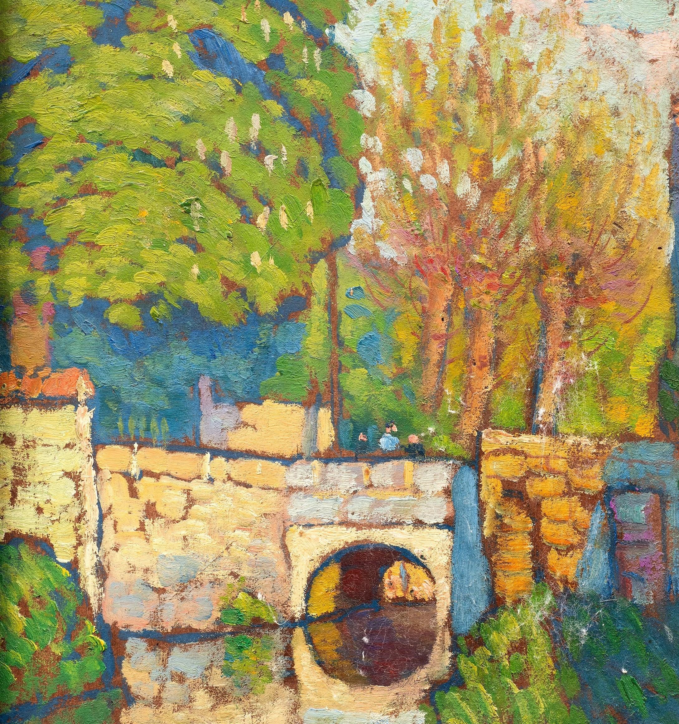 The Bridge upon the Sauceron in Nesles la Vallée (Val d'Oise) Maurice de Lambert im Angebot 3