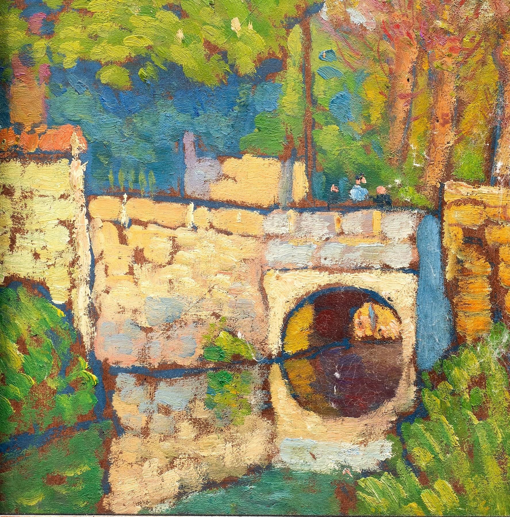The Bridge upon the Sauceron in Nesles la Vallée (Val d'Oise) Maurice de Lambert im Angebot 6