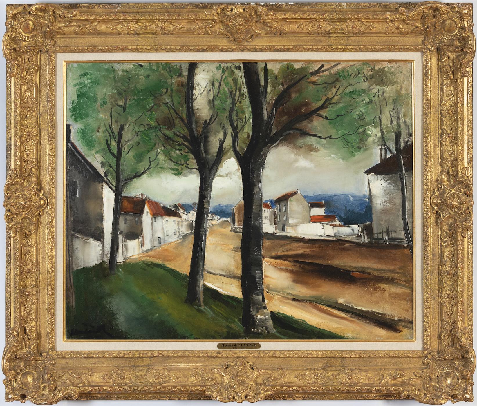 La Route de Maurice de Vlaminck - Peinture de paysage en vente 1