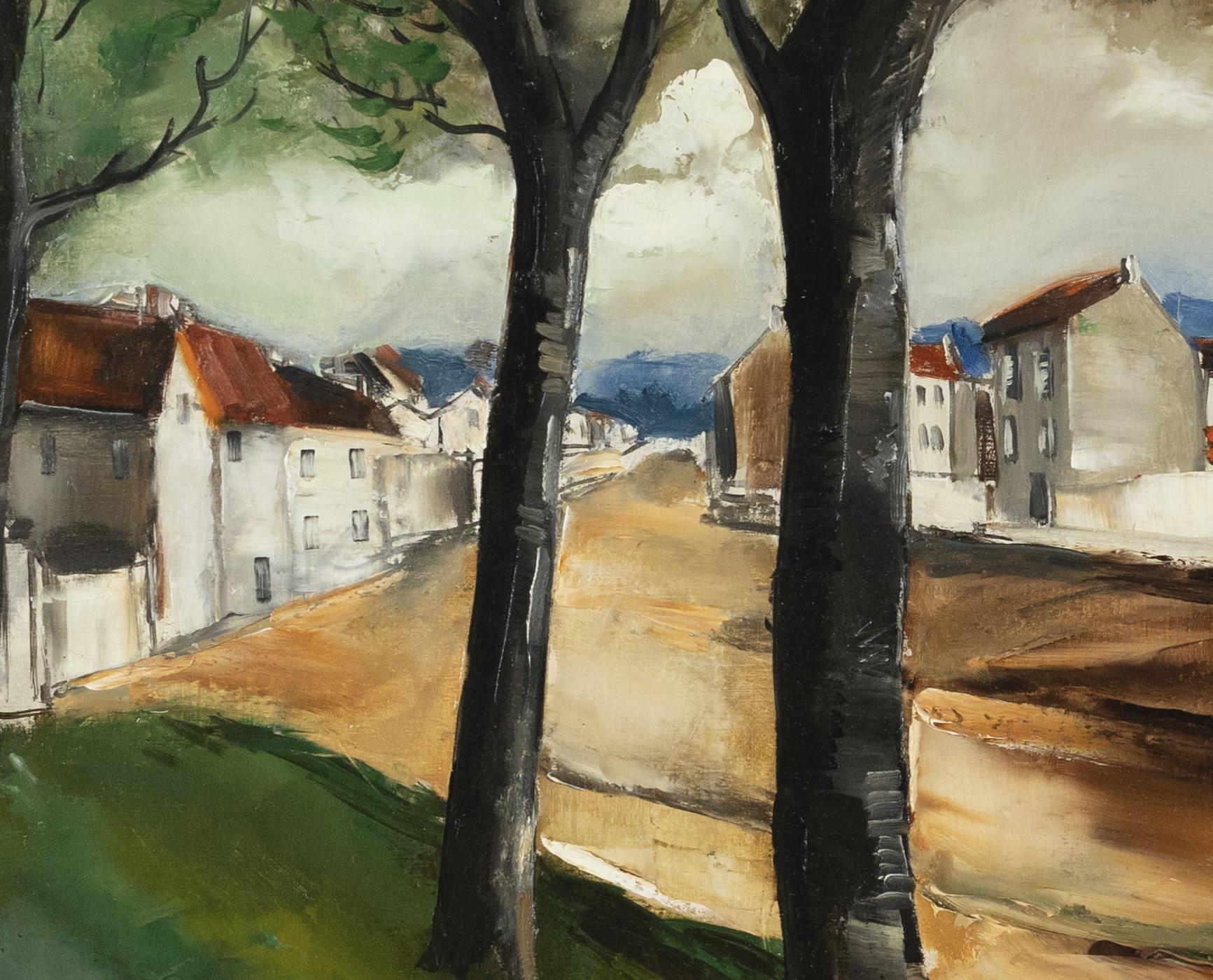 La Route de Maurice de Vlaminck - Peinture de paysage en vente 2