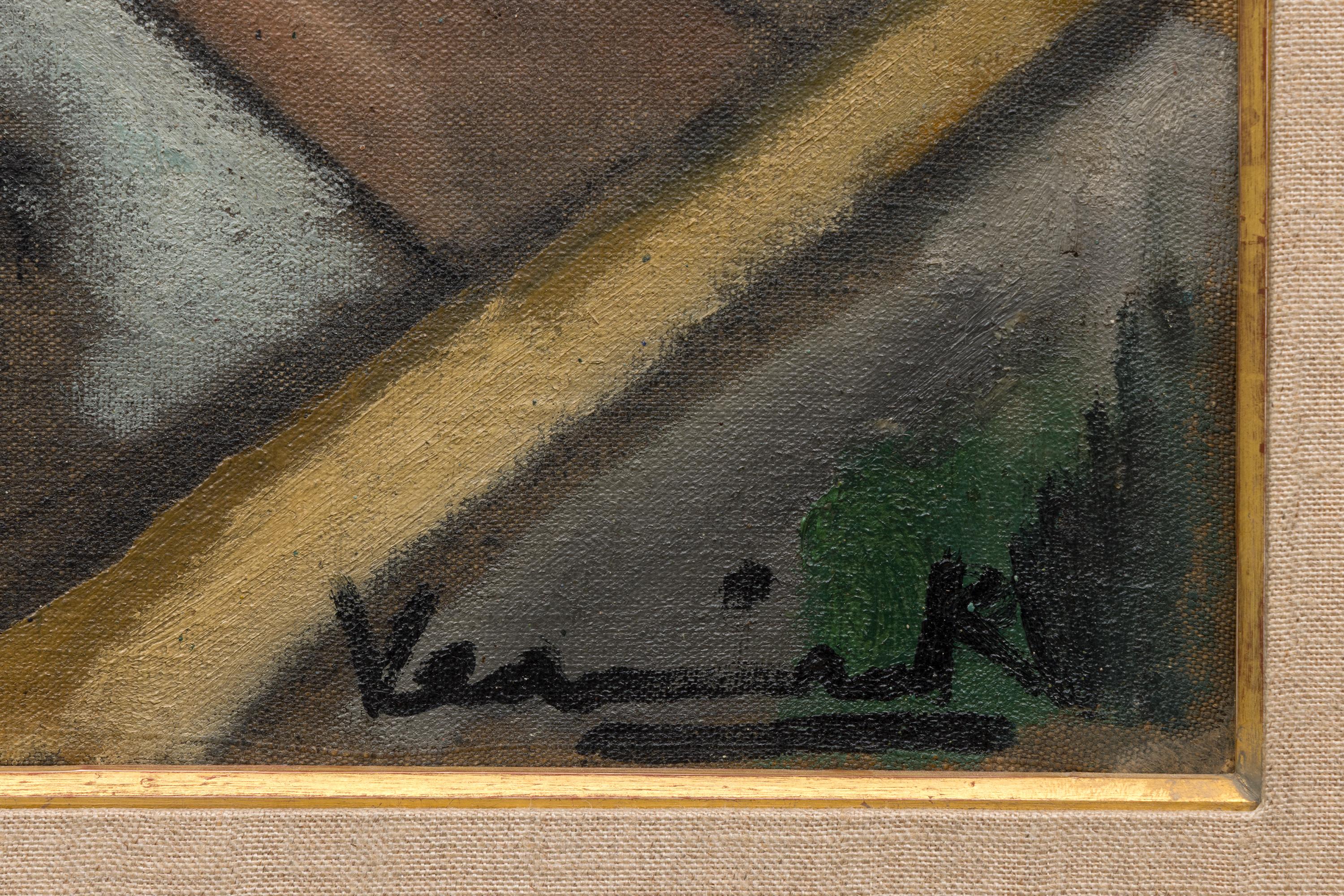 Le Viaduc de Saint-Germain-en-Laye (The Saint-Germain-en-Laye Viaduct) - Cubist Painting by Maurice de Vlaminck