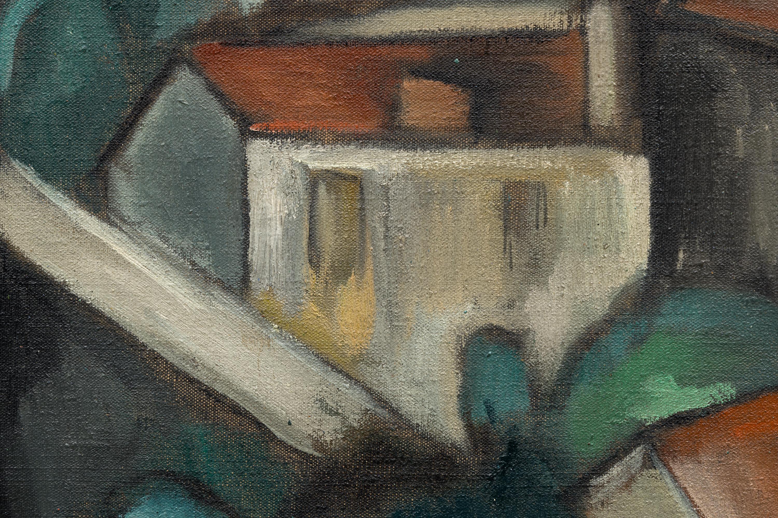 Maurice de Vlaminck’s Le Viaduc de Saint-Germain-en-Laye (circa 1910-1911), an arresting oil on canvas framed in ornate gold, captures the industrial elegance of a viaduct west of Paris. This work, set to be included in the forthcoming catalogue