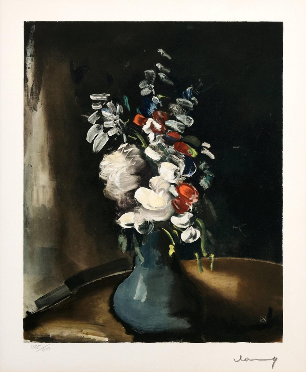 Maurice de Vlaminck Still-Life Print - Bouquet de fleurs (Bouquet of Flowers), 1955