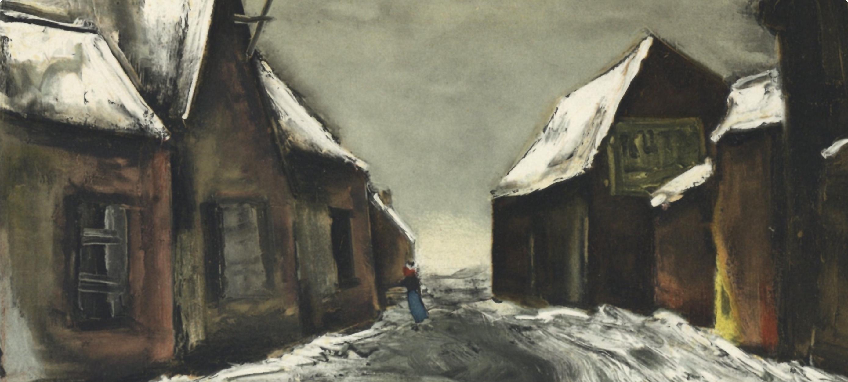 de Vlaminck, Allainville sous la neige, Vlaminck (after) - Print by Maurice de Vlaminck