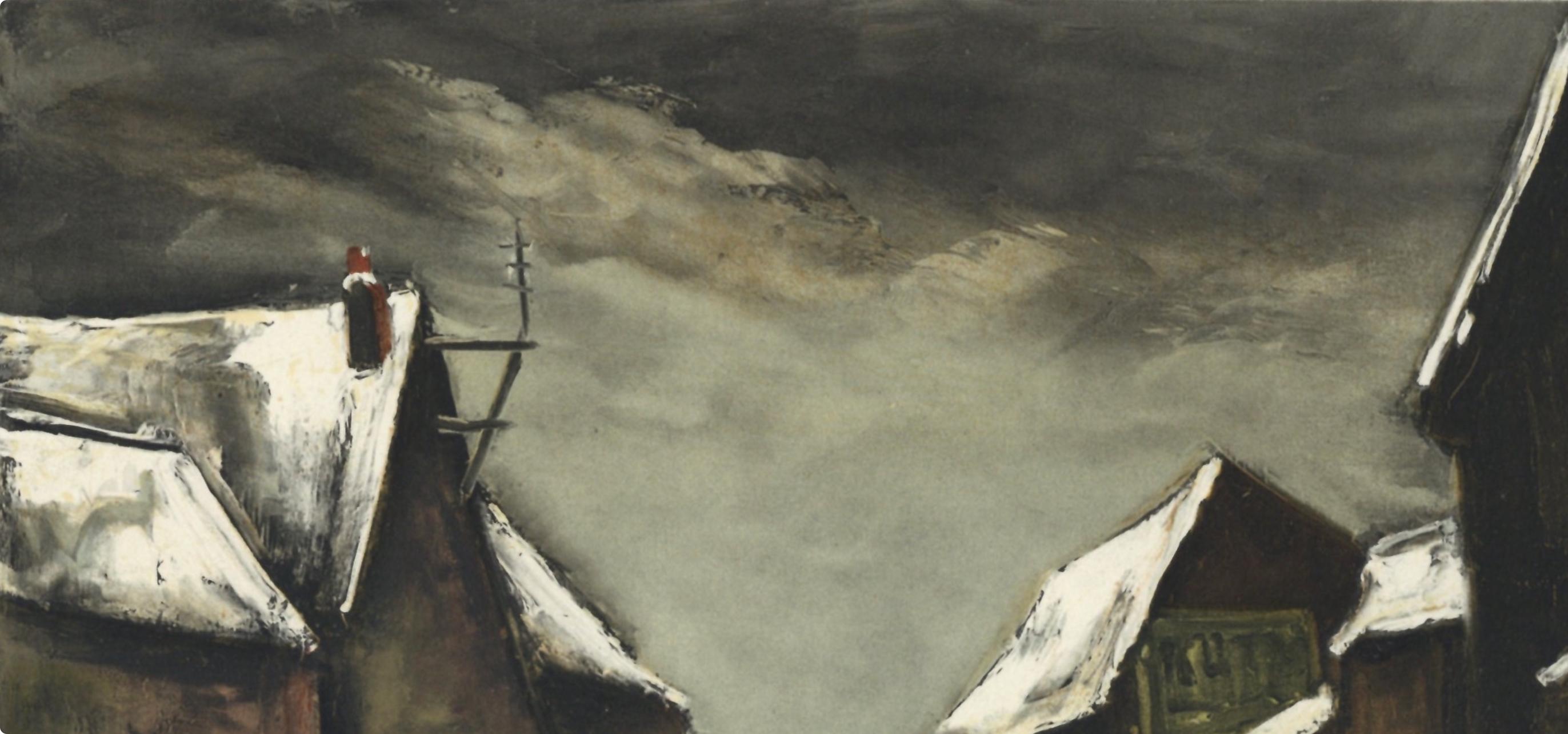 de Vlaminck, Allainville sous la neige, Vlaminck (after) - Fauvist Print by Maurice de Vlaminck