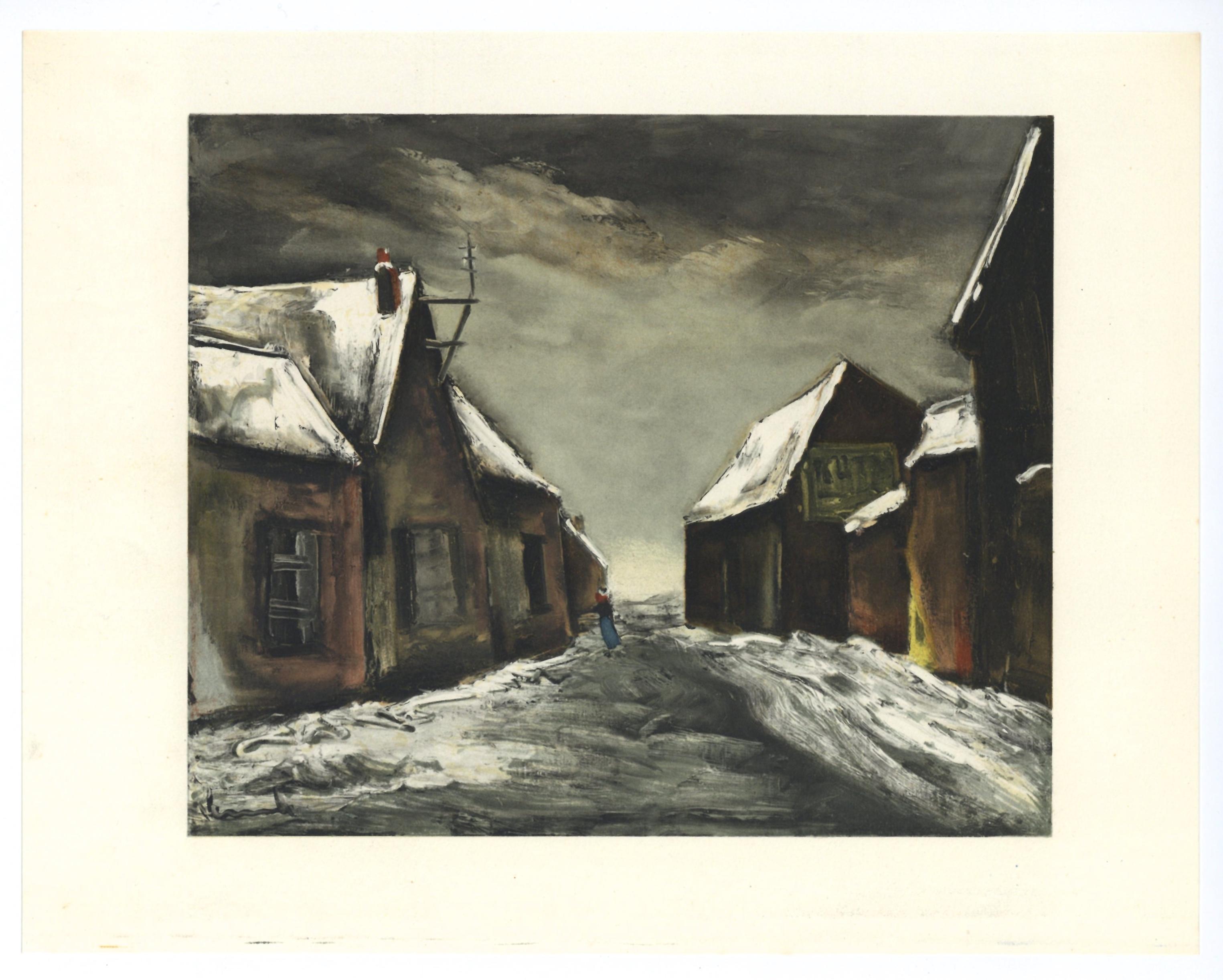 Medium: Lithograph on vélin paper.
Year: 1952
Paper Size: 9.5 x 12.25 inches; image size: 7.48 x 9.05 inches
Inscription: Signed in the plate and unnumbered, as issued
Notes: From the album, Vlaminck, 1958. Published by Éditions du livre,
