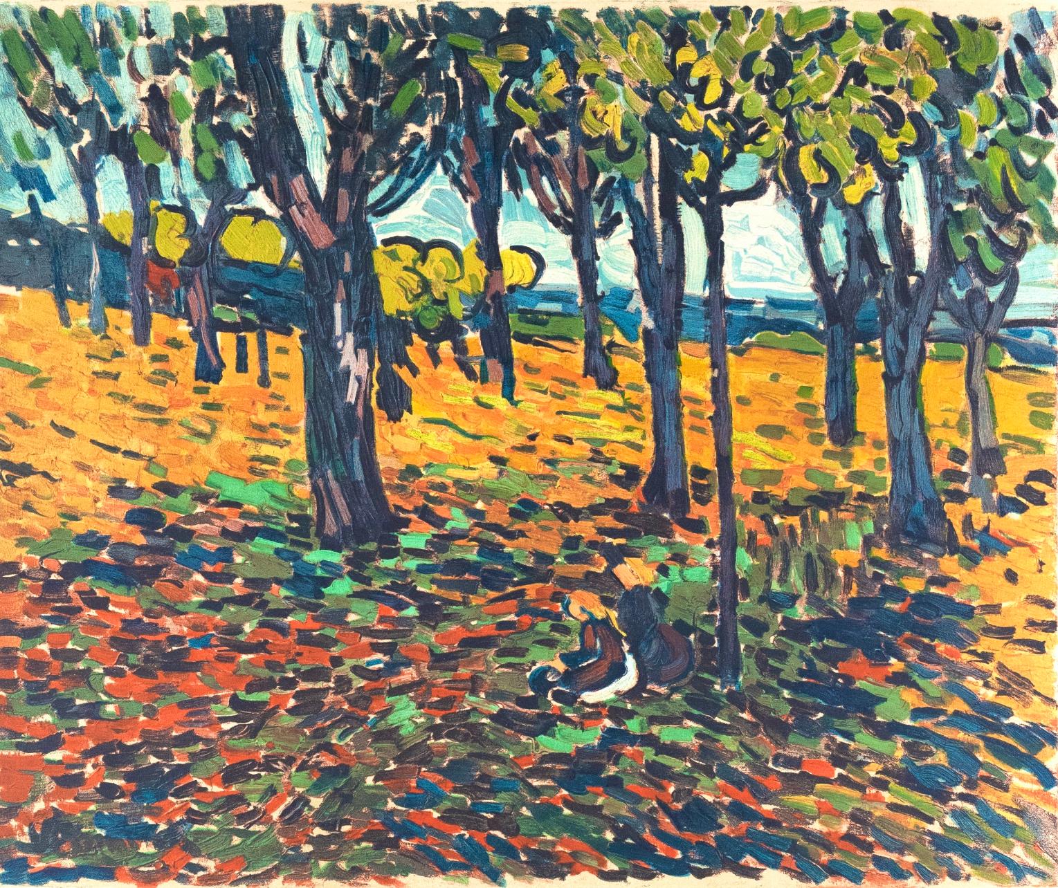 Maurice de Vlaminck Figurative Print - de Vlaminck, Chataigneraie à Chatou, Fauves, Collection Pierre Lévy (after)