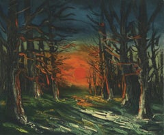 de Vlaminck, Coucher de soleil Forêt de Senonches, Vlaminck (after)
