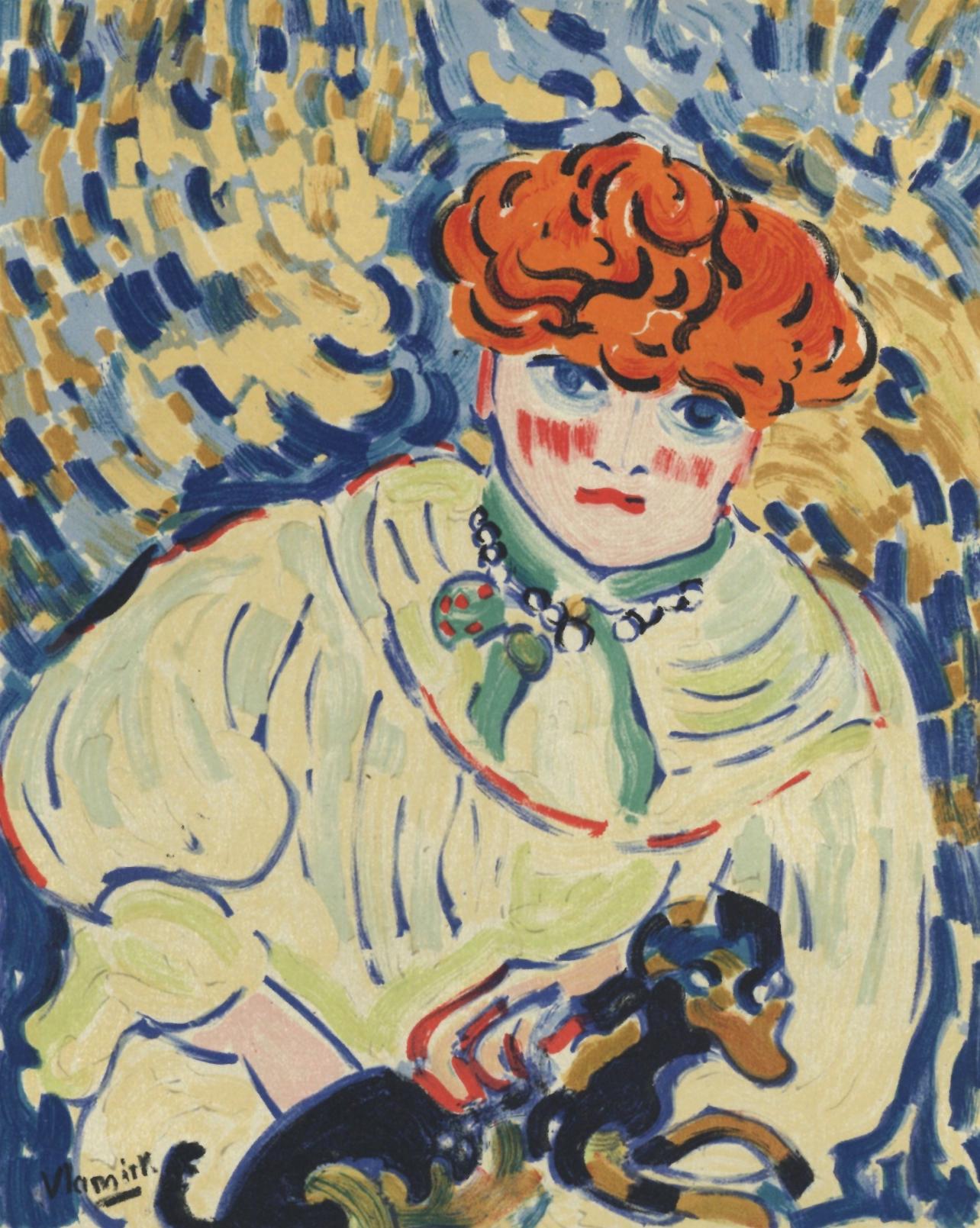 de Vlaminck, Femme au chien, Vlaminck (after)