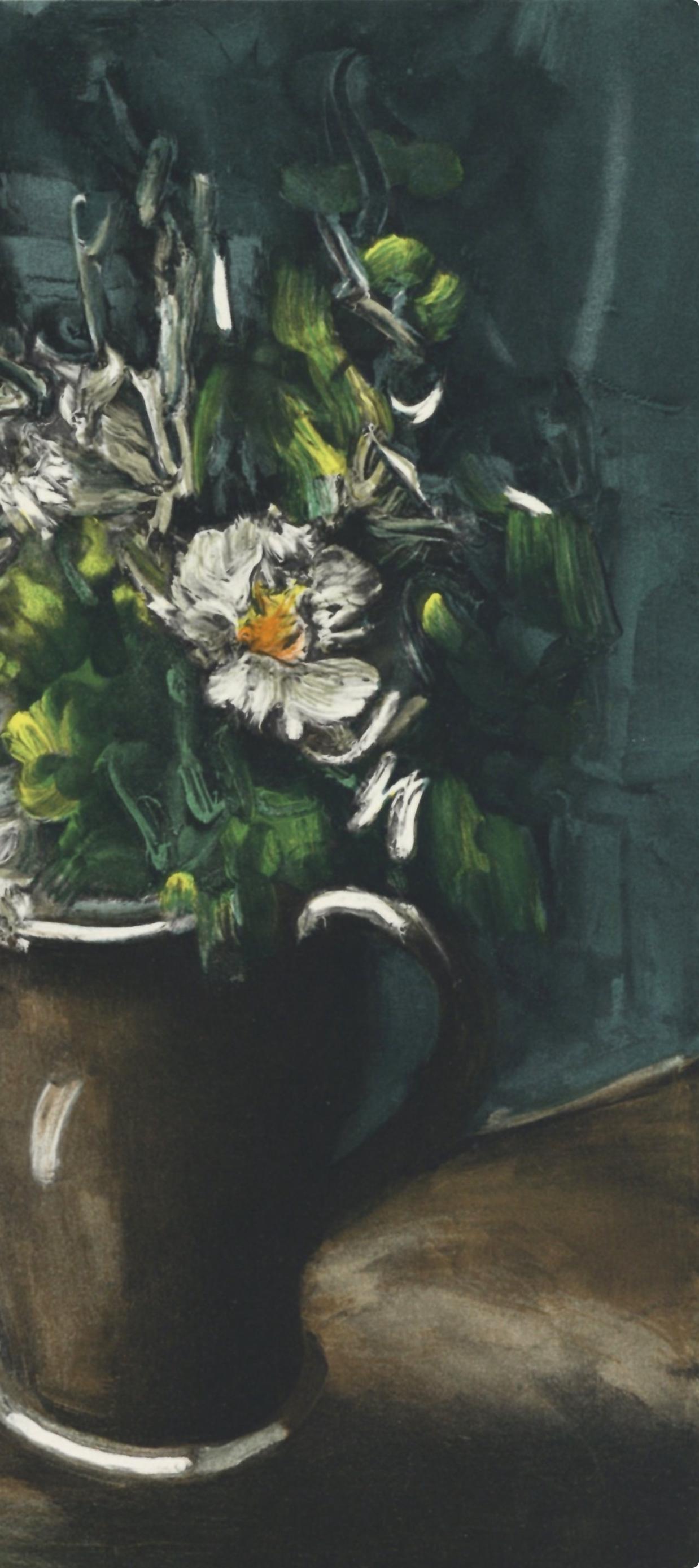 de Vlaminck, Fleurs au pot de gres, Vlaminck (after) - Fauvist Print by Maurice de Vlaminck
