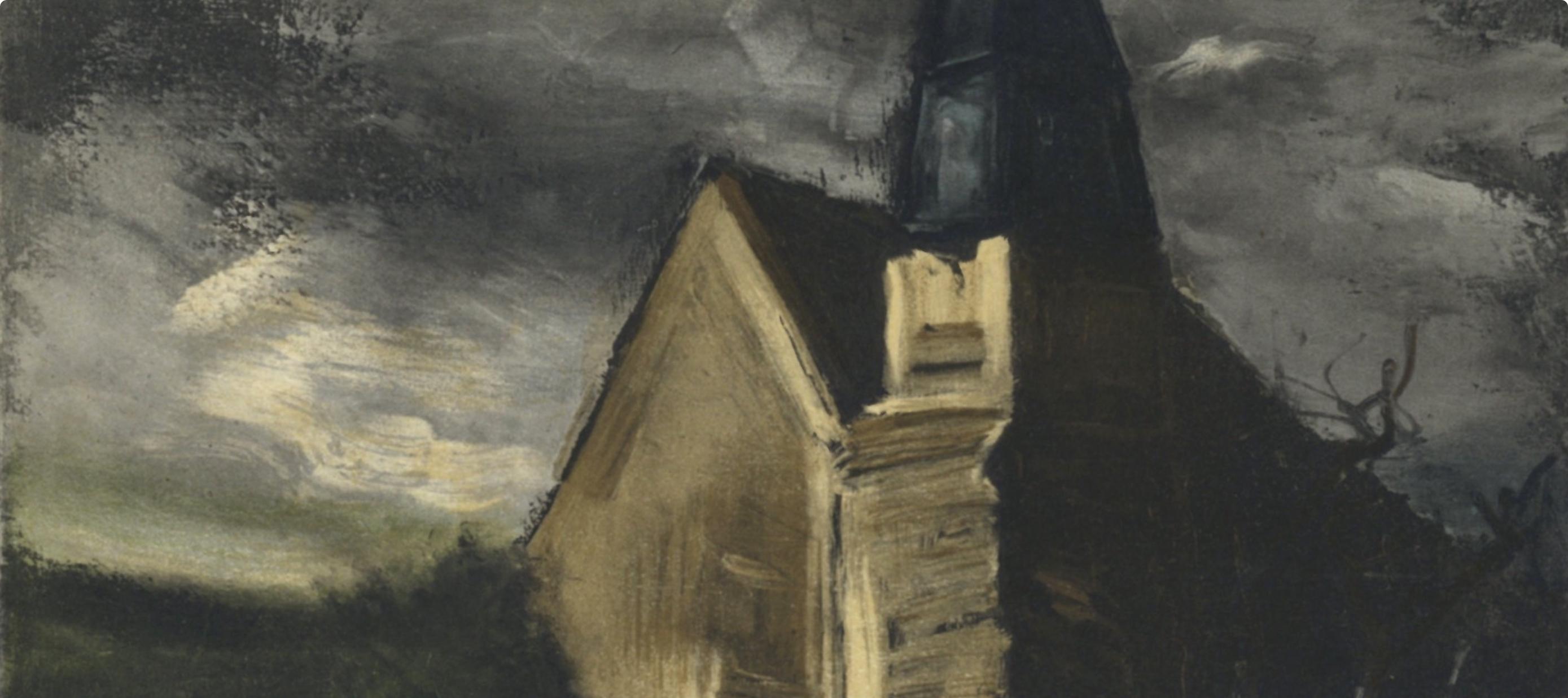 de Vlaminck, L´église de Saint-Lubin, Vlaminck (after) - Print by Maurice de Vlaminck
