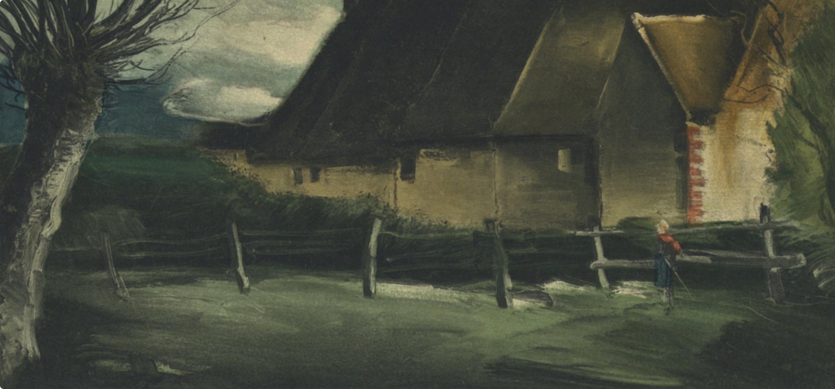 de Vlaminck, La Haute-Folie, Vlaminck (after) - Black Landscape Print by Maurice de Vlaminck