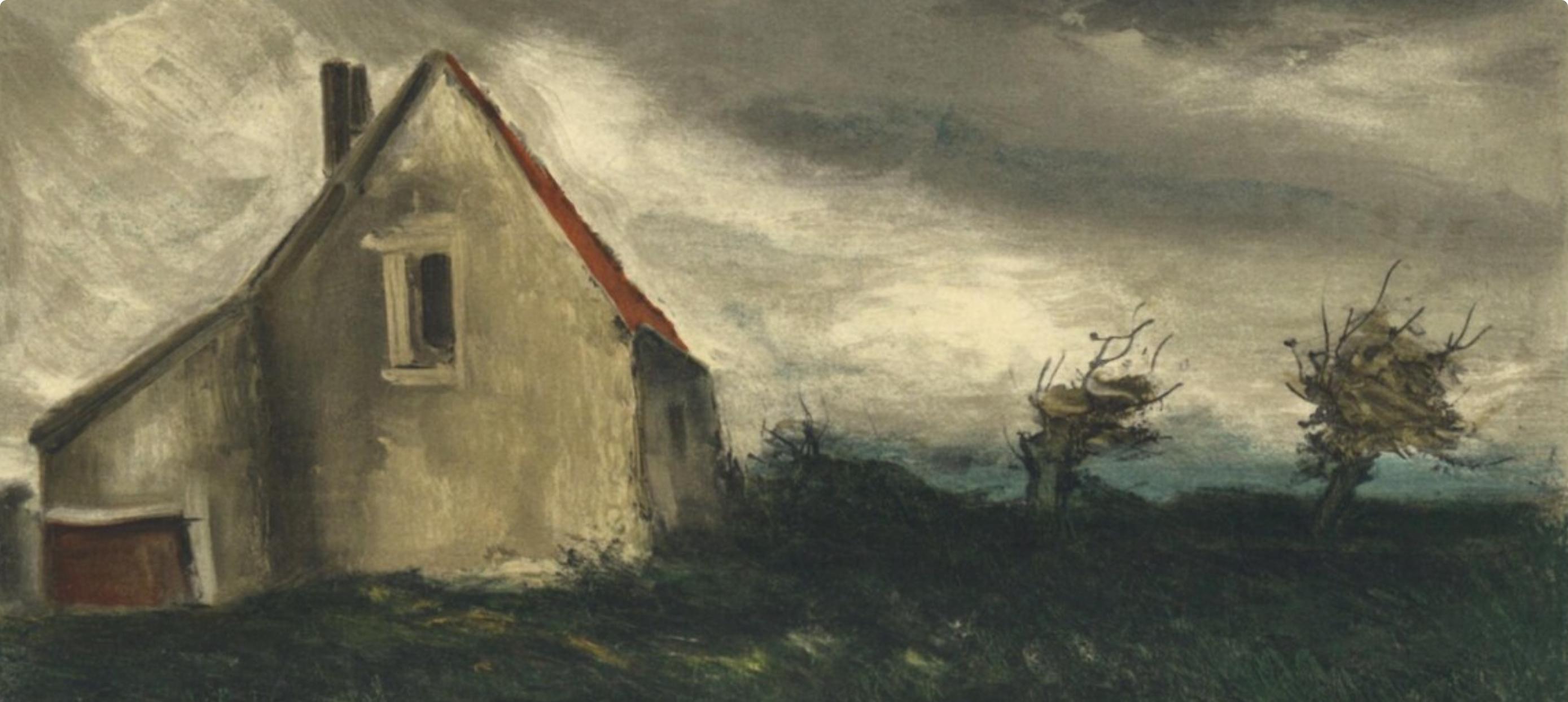 de Vlaminck, La maison dans la plaine, Vlaminck (nach) – Print von Maurice de Vlaminck