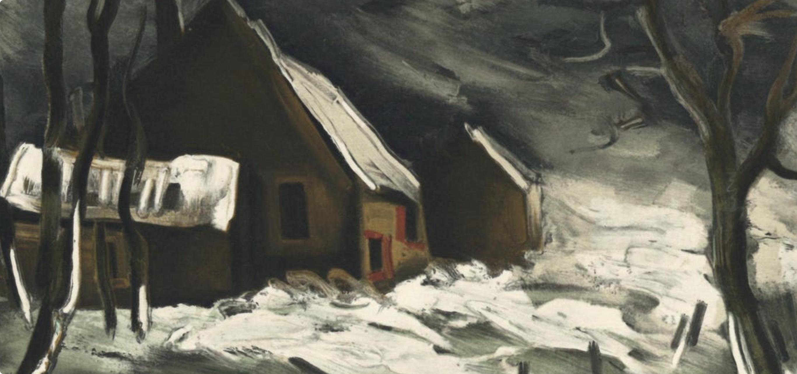 de Vlaminck, La Maladrerie sous la neige, Vlaminck (after) - Print by Maurice de Vlaminck