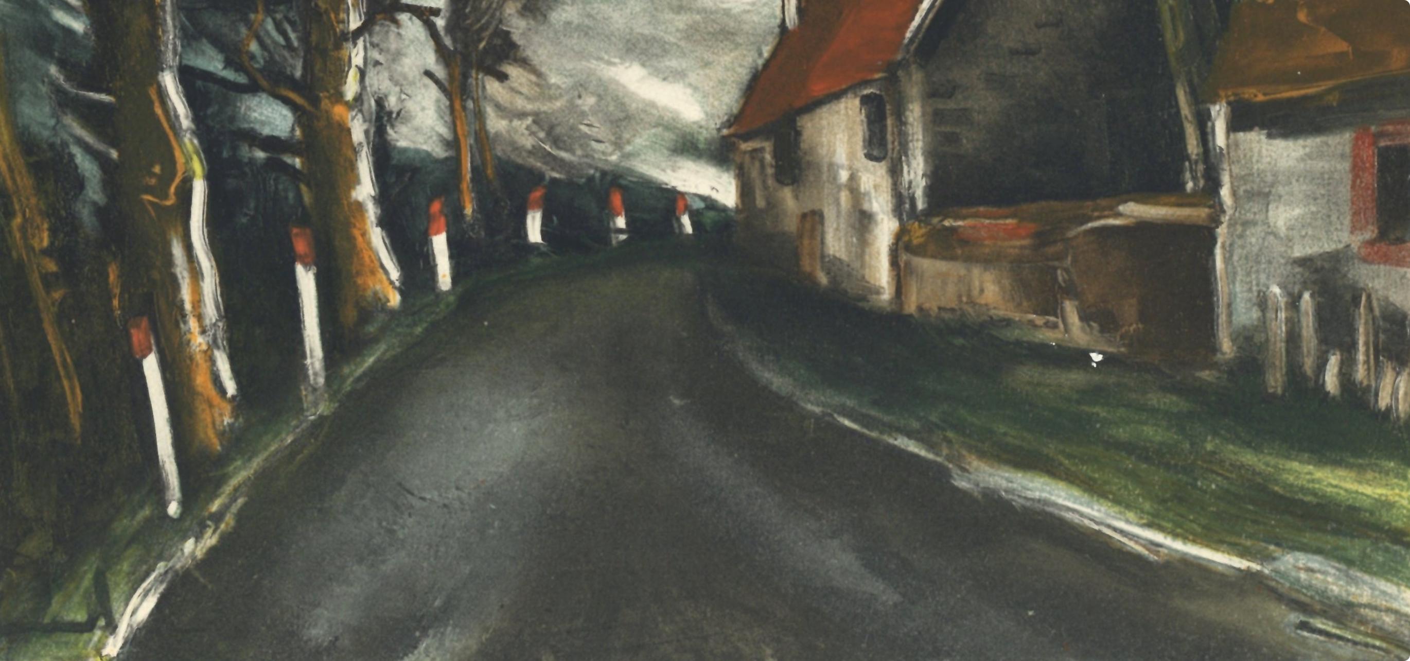 de Vlaminck, La route de Longny, Vlaminck (after) - Black Figurative Print by Maurice de Vlaminck