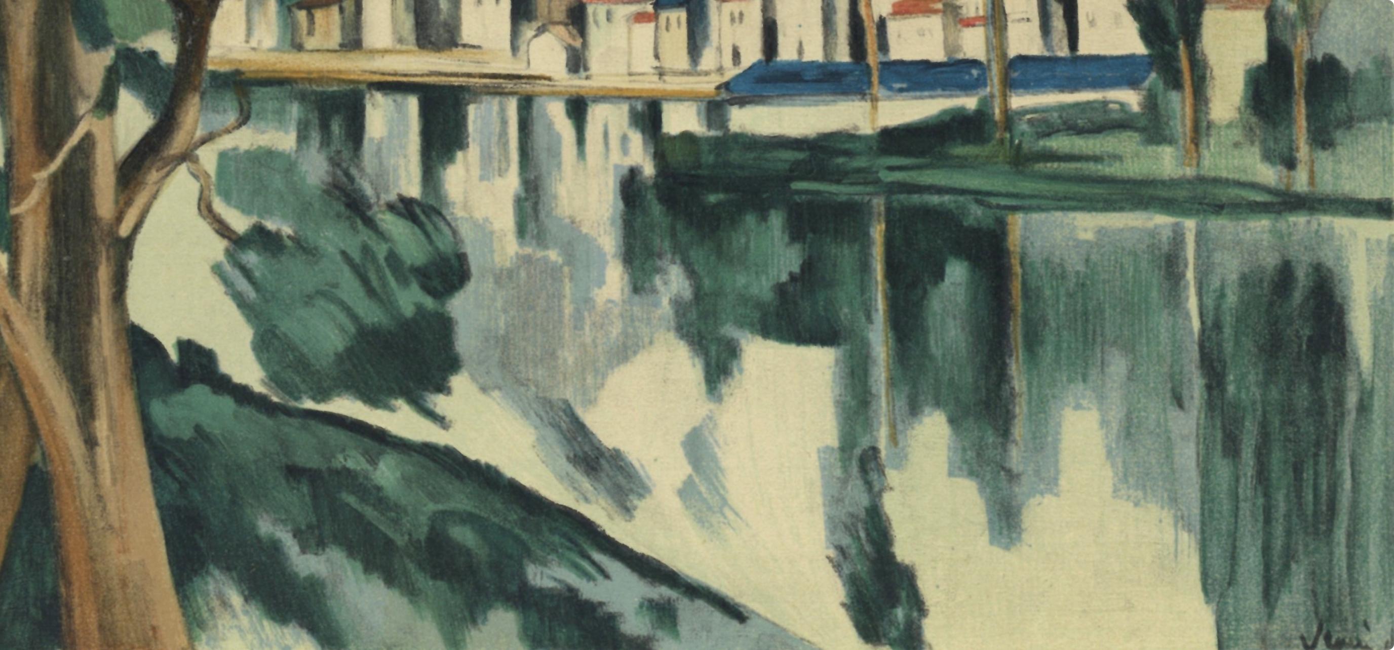 de Vlaminck, La Seine a Chatou, Vlaminck (after) - Fauvist Print by Maurice de Vlaminck