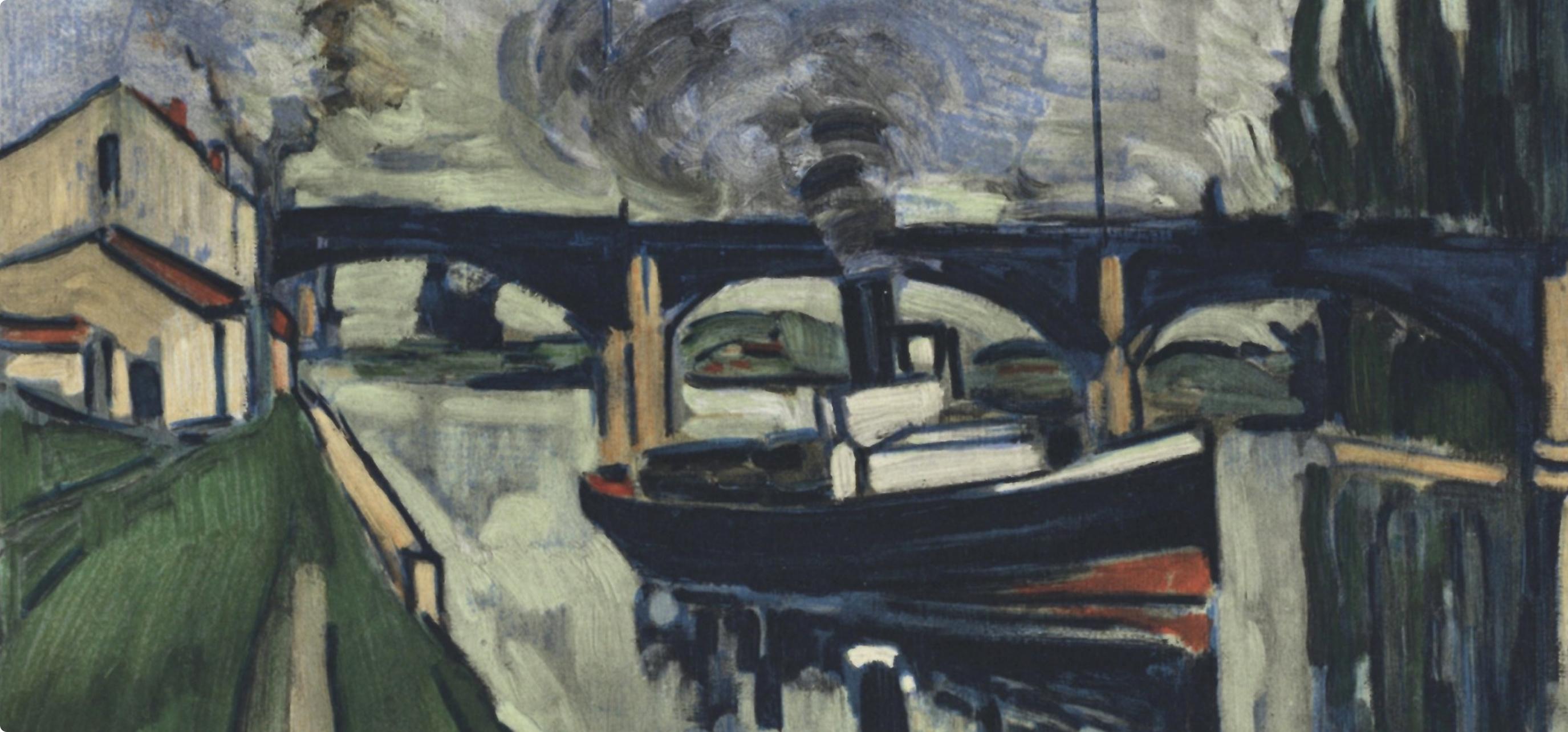 de Vlaminck, La Seine a Poissy, Vlaminck (après) - Print de Maurice de Vlaminck