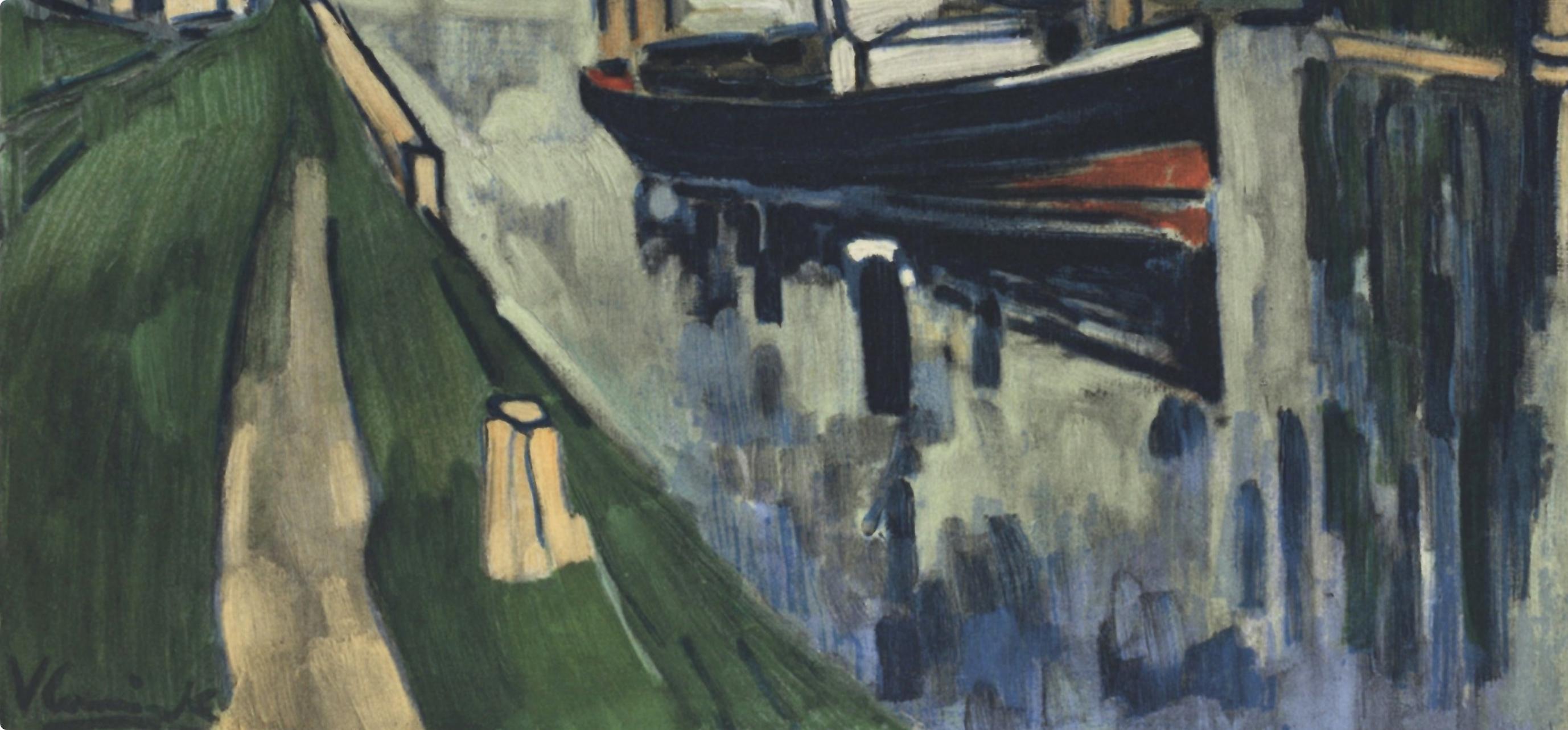 de Vlaminck, La Seine a Poissy, Vlaminck (après) - Fauvisme Print par Maurice de Vlaminck