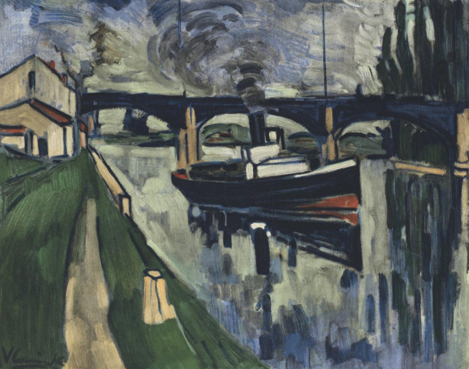 Figurative Print Maurice de Vlaminck - de Vlaminck, La Seine a Poissy, Vlaminck (après)