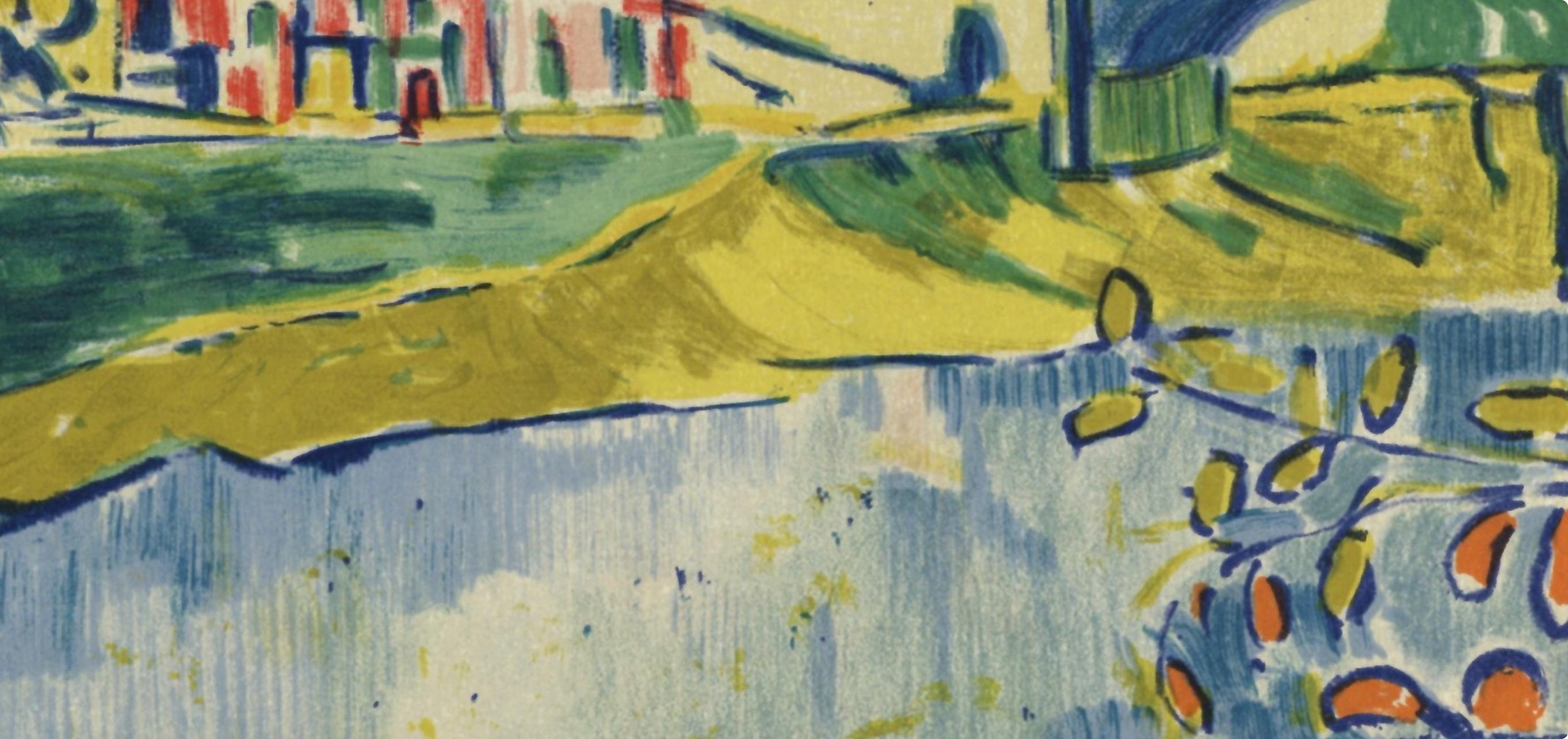 de Vlaminck, Le pont de Chatou, Vlaminck (after) - Fauvist Print by Maurice de Vlaminck