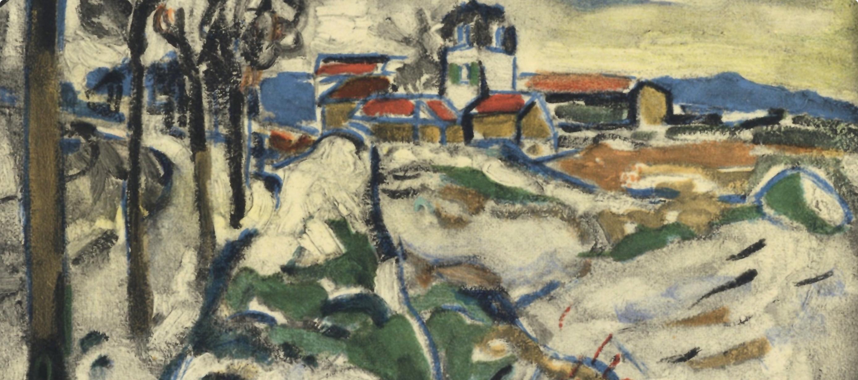 de Vlaminck, Les coteaux de Chatou, Vlaminck (after) - Fauvist Print by Maurice de Vlaminck