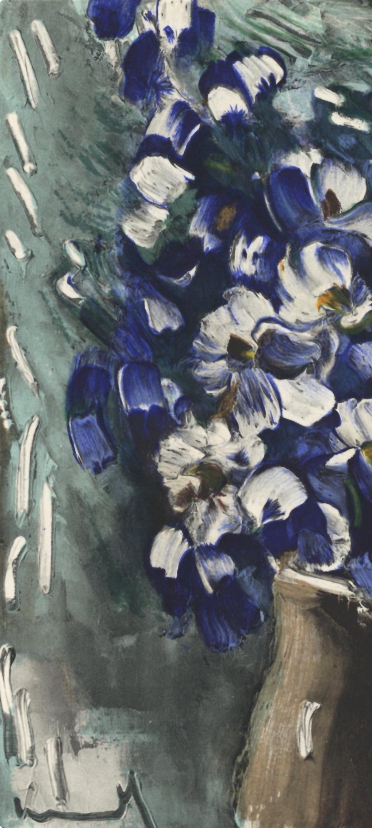 de Vlaminck, Les Delphiniums, Vlaminck (after) - Fauvist Print by Maurice de Vlaminck