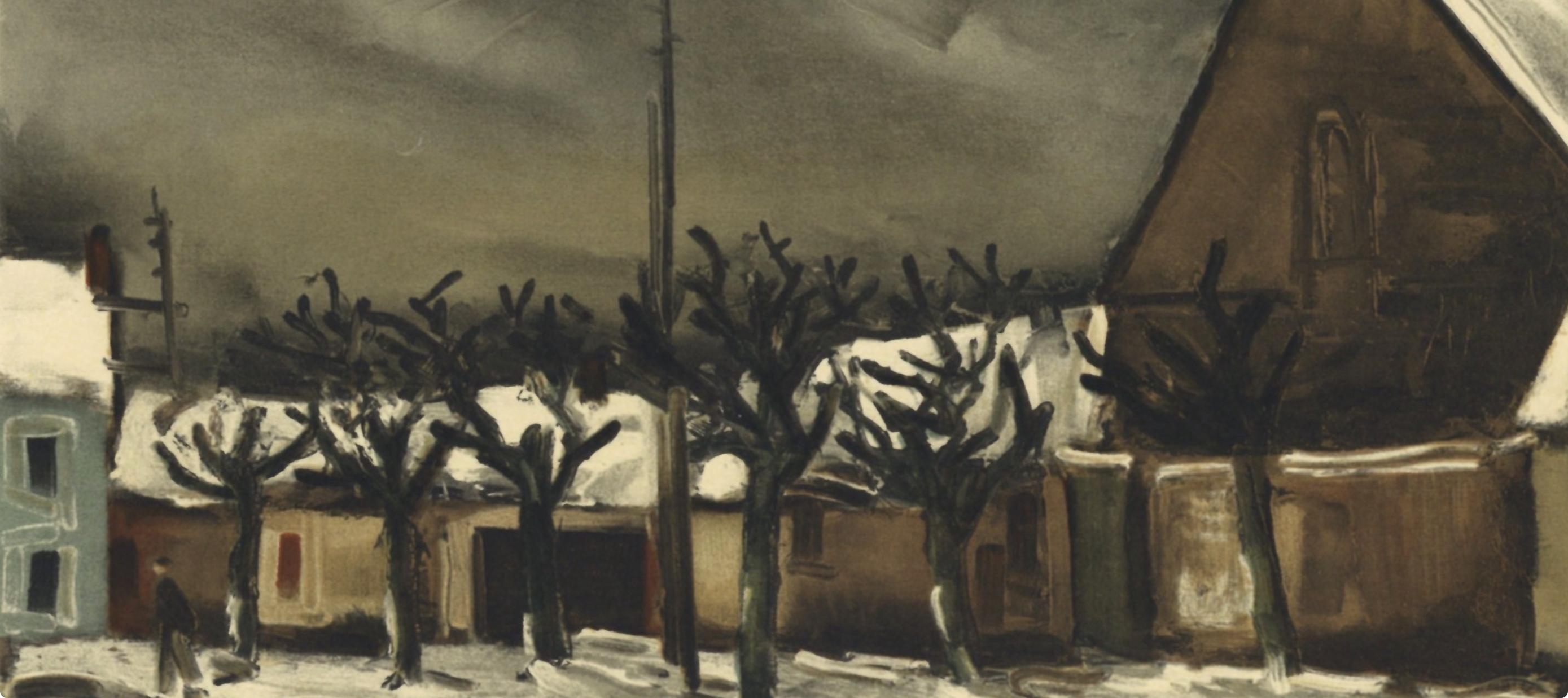 de Vlaminck, Les tilleuls sous la neige, Vlaminck (after) - Print by Maurice de Vlaminck