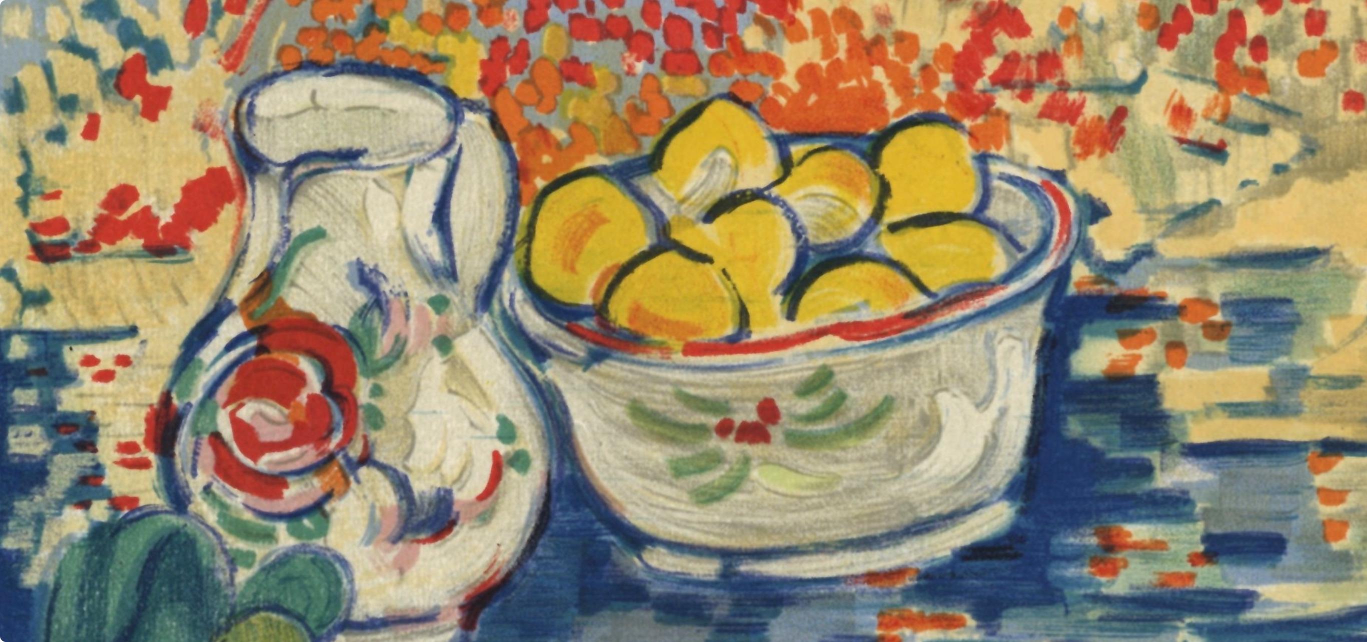 de Vlaminck, Nature morte aux citrons, Vlaminck (nach) – Print von Maurice de Vlaminck