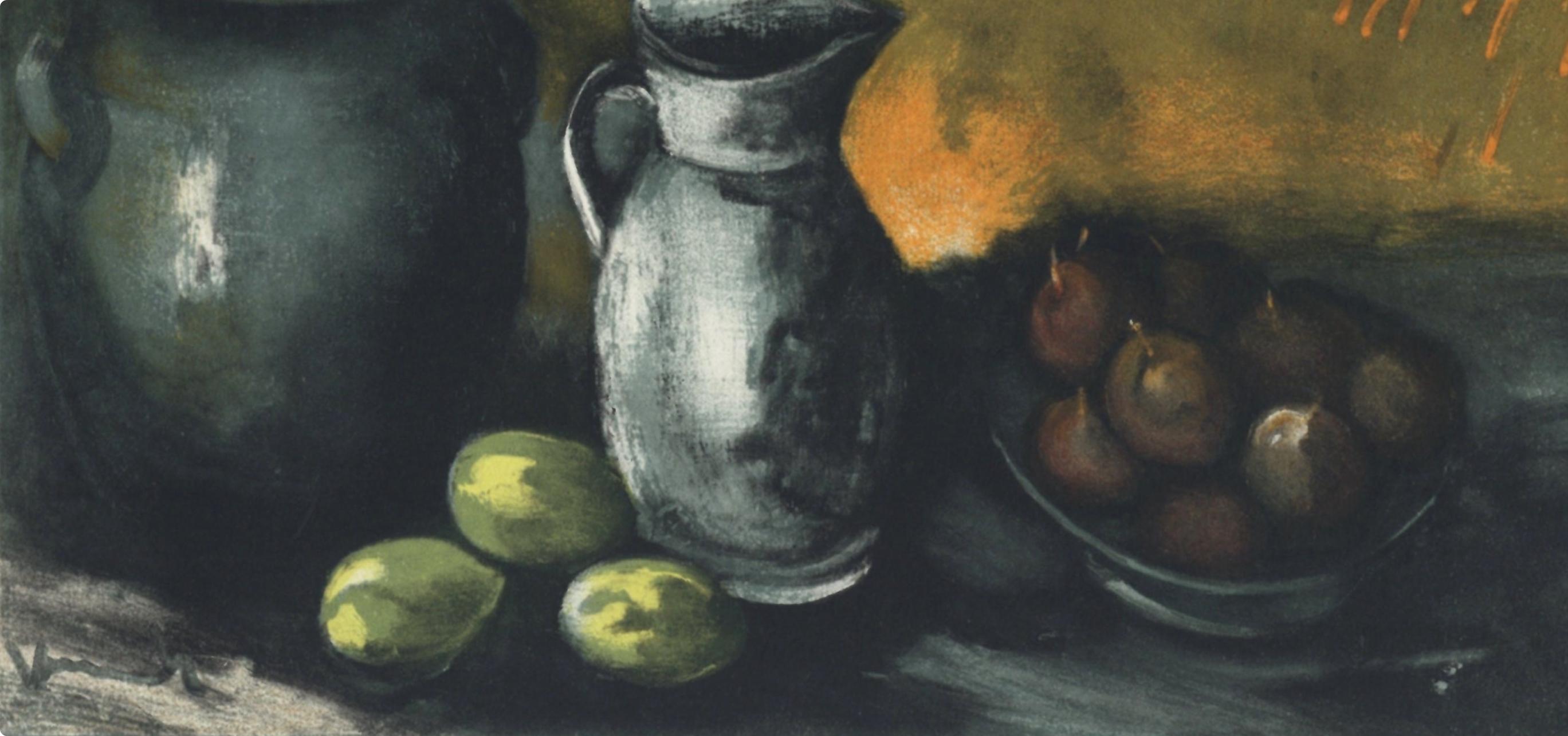 de Vlaminck, Nature morte aux pots, Vlaminck (after) - Black Landscape Print by Maurice de Vlaminck