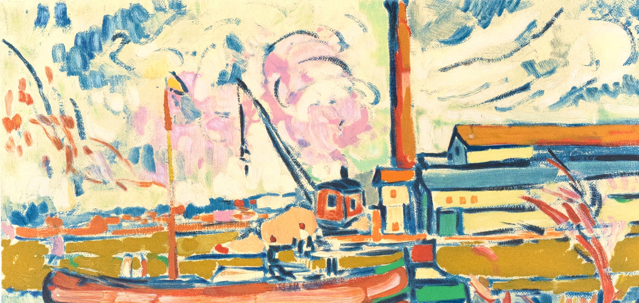 de Vlaminck, Paysage à Chatou, Fauves, The Collective Pierre Lévy (d'après) - Moderne Print par Maurice de Vlaminck