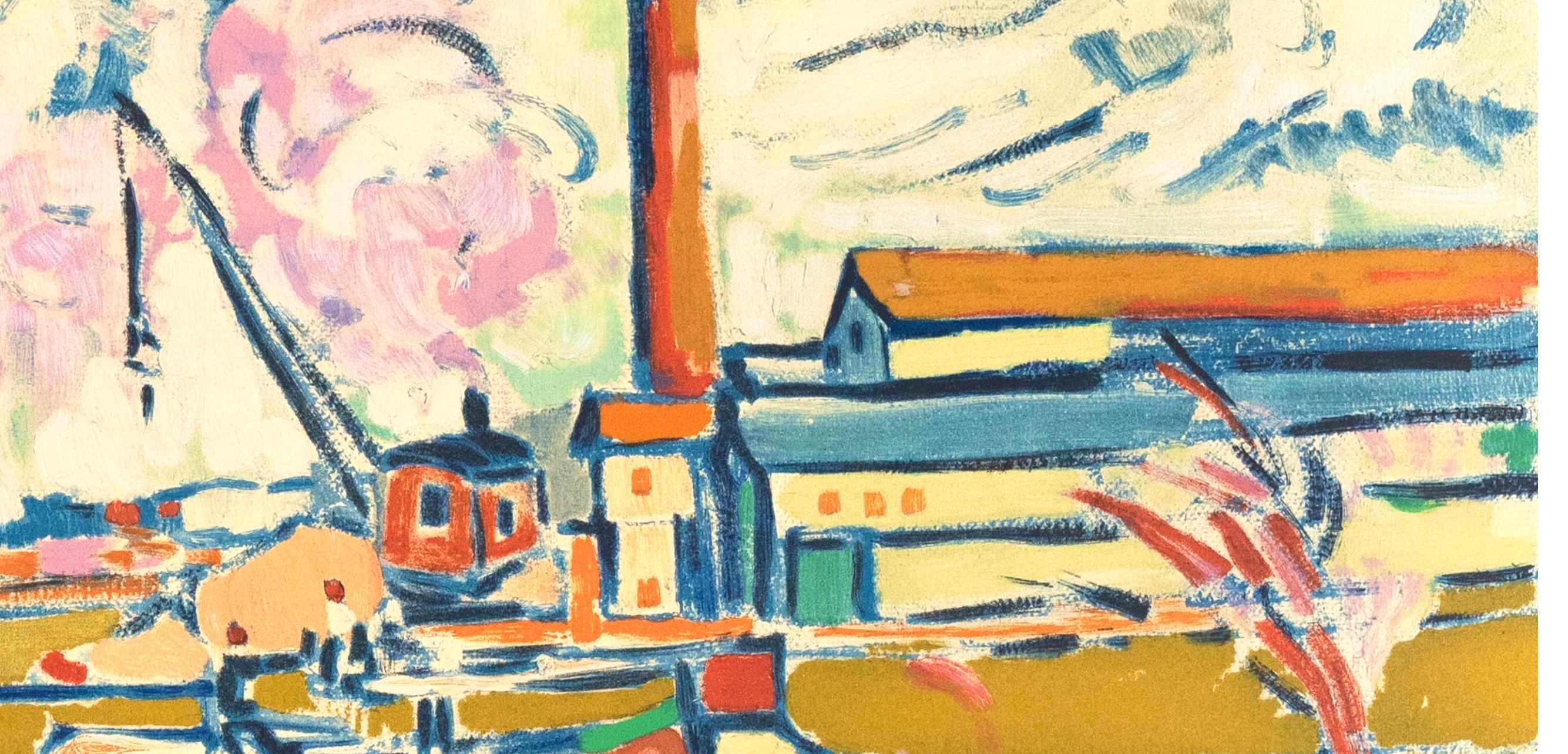 de Vlaminck, Paysage à Chatou, Fauves, Collection Pierre Lévy (after) For Sale 2