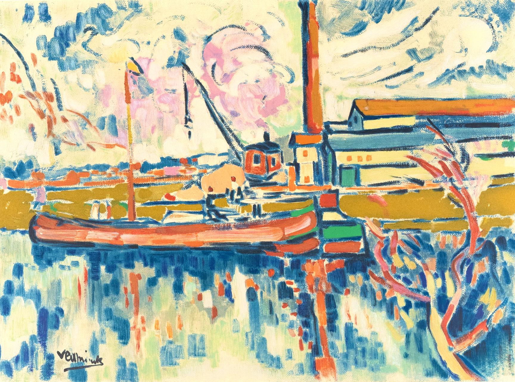 Figurative Print Maurice de Vlaminck - de Vlaminck, Paysage à Chatou, Fauves, The Collective Pierre Lévy (d'après)