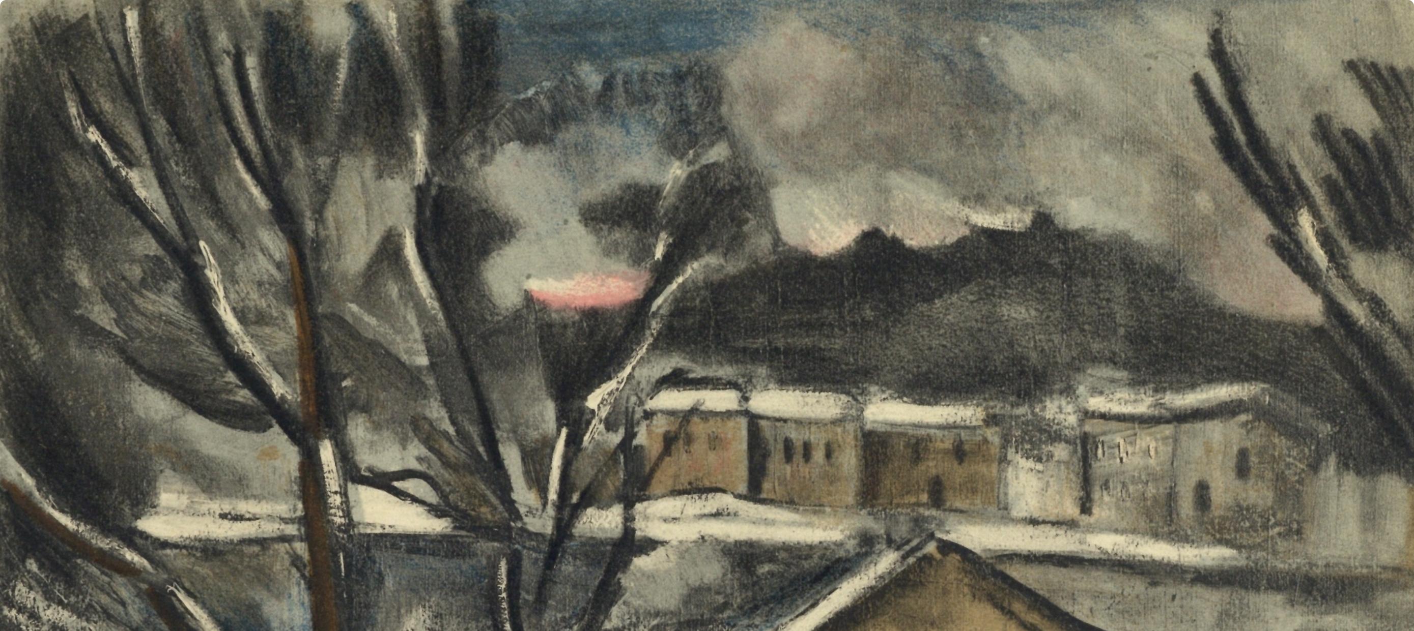 de Vlaminck, Paysage d´hiver, Vlaminck (after) - Fauvist Print by Maurice de Vlaminck