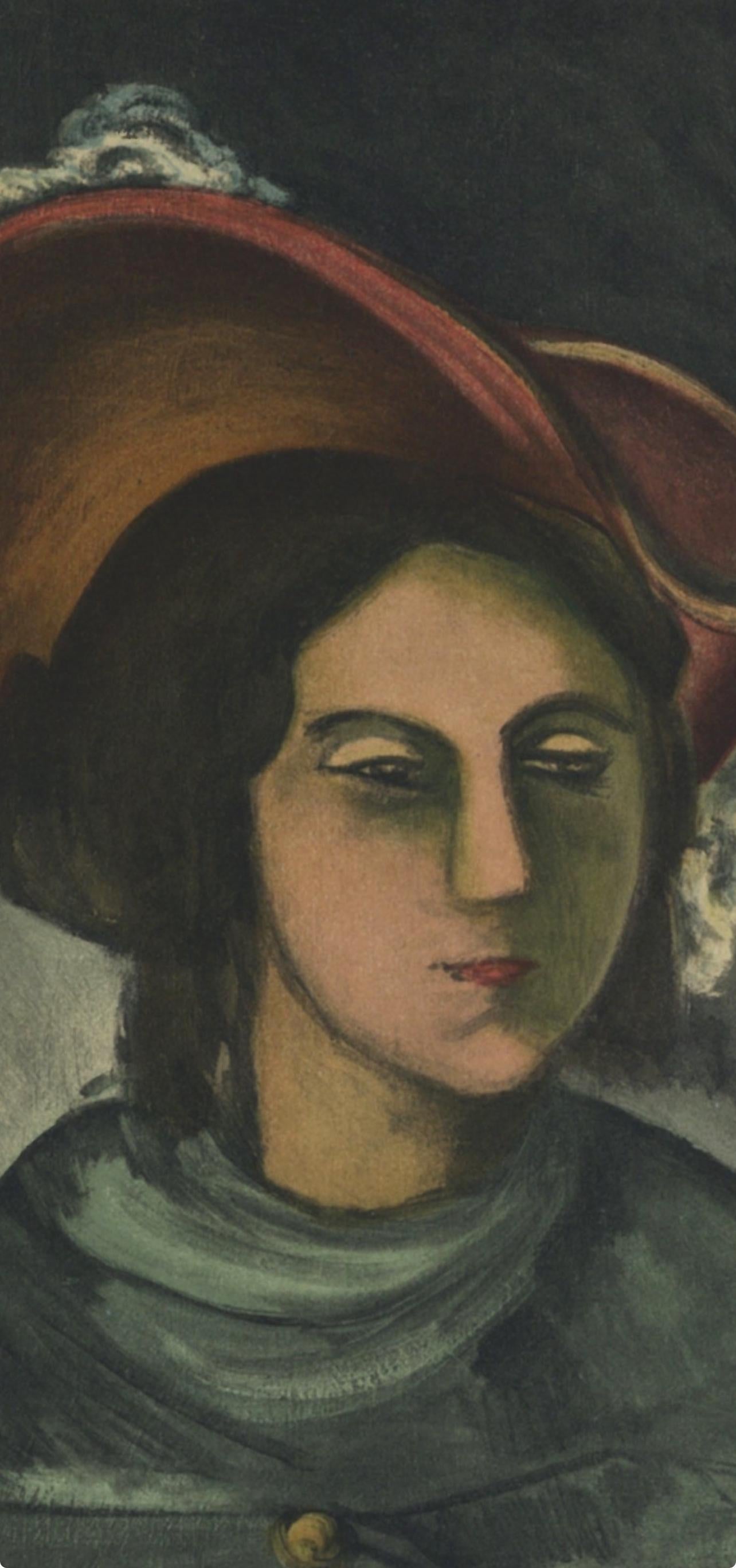 de Vlaminck, Portrait de Madeleine (d'après) - Print de Maurice de Vlaminck
