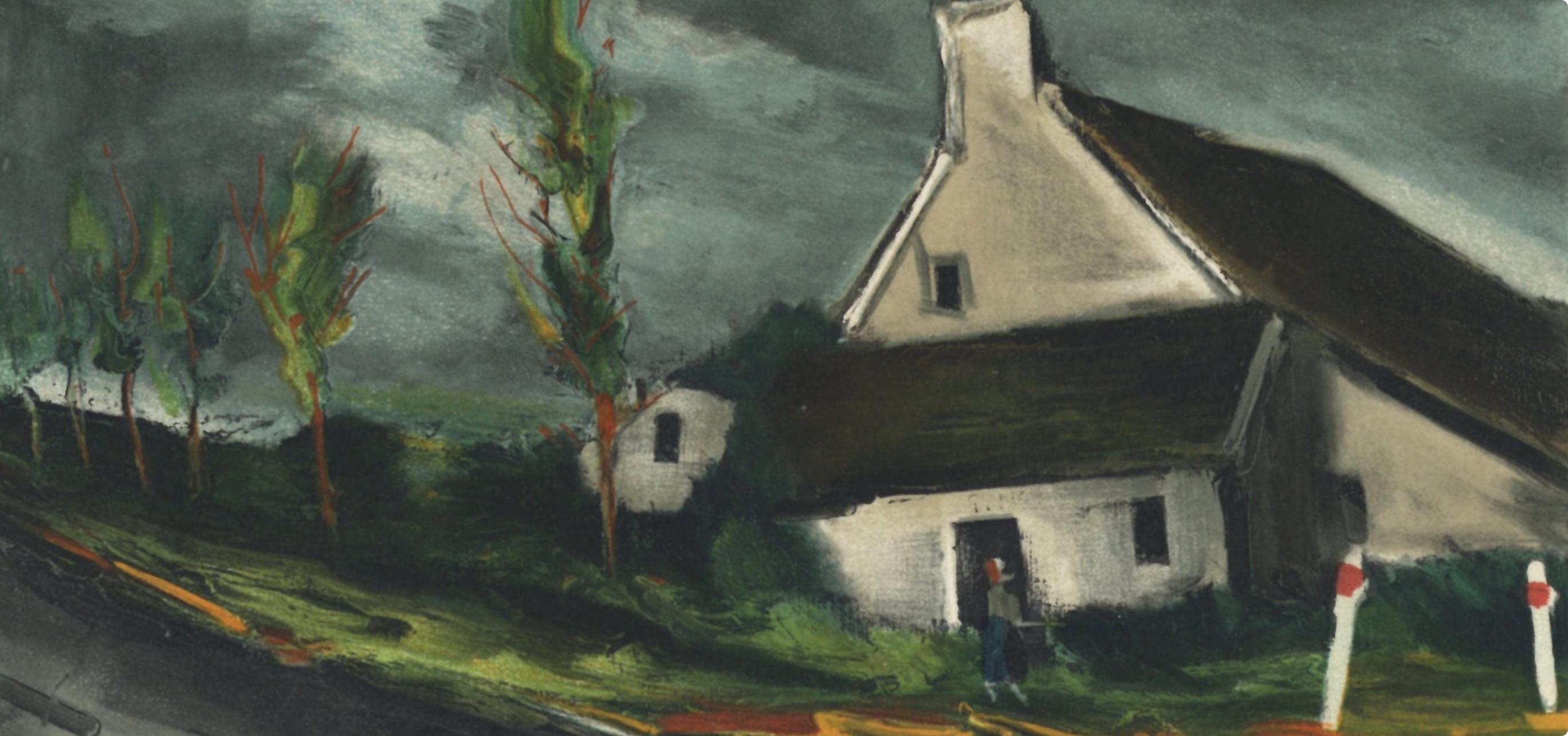de Vlaminck, Pres de Beaumont-sur-Sarthe (après) - Print de Maurice de Vlaminck