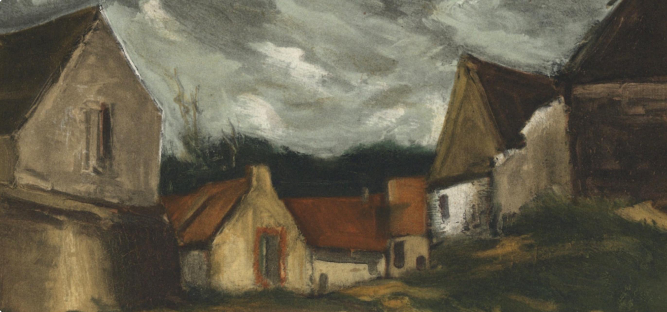 de Vlaminck, Village de Sarthe, Vlaminck (after) - Print by Maurice de Vlaminck