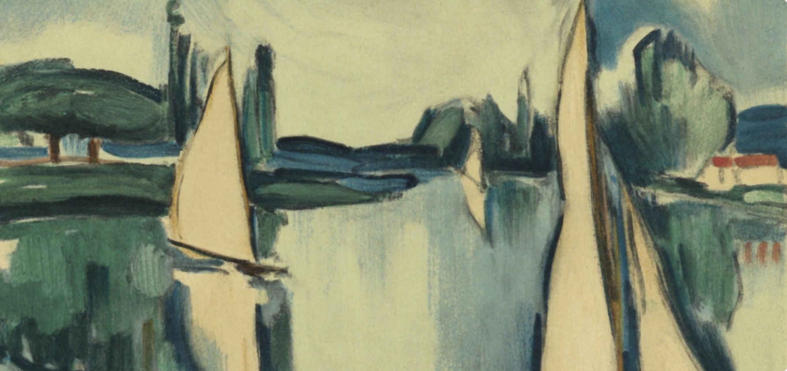 de Vlaminck, Voiliers sur la Seine, Vlaminck (d'après) - Print de Maurice de Vlaminck