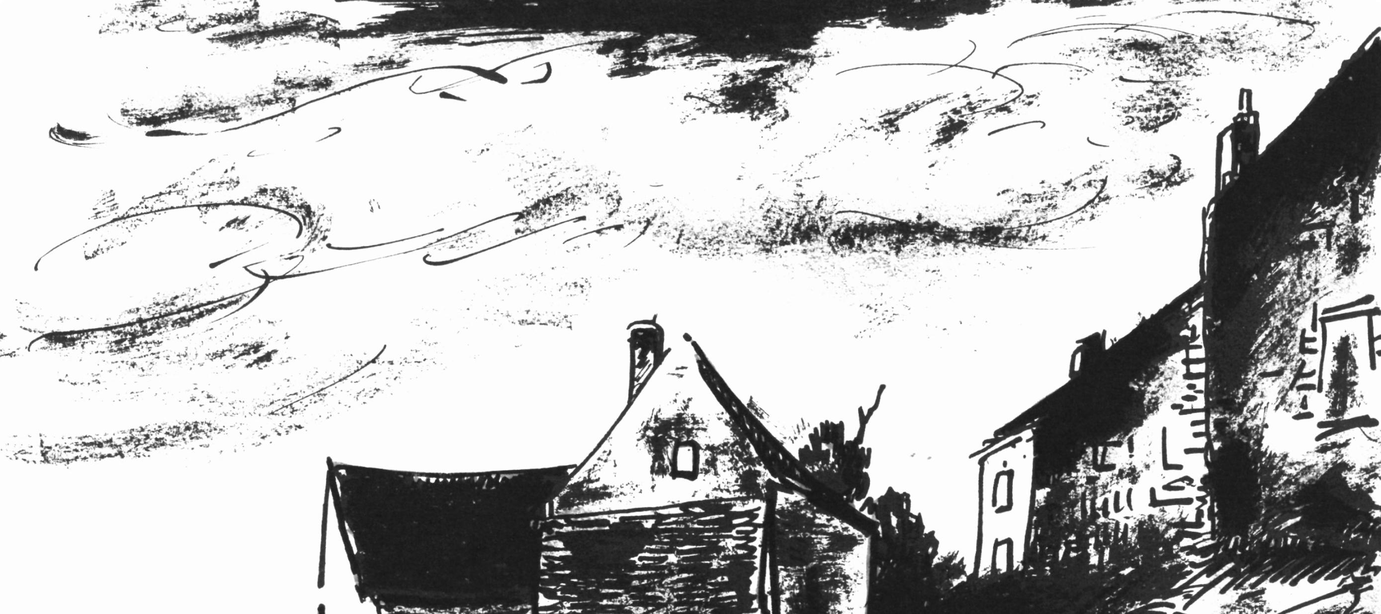 La Potinière à Rueil (Walterskirchen 275), Vlaminck - Fauvisme Print par Maurice de Vlaminck