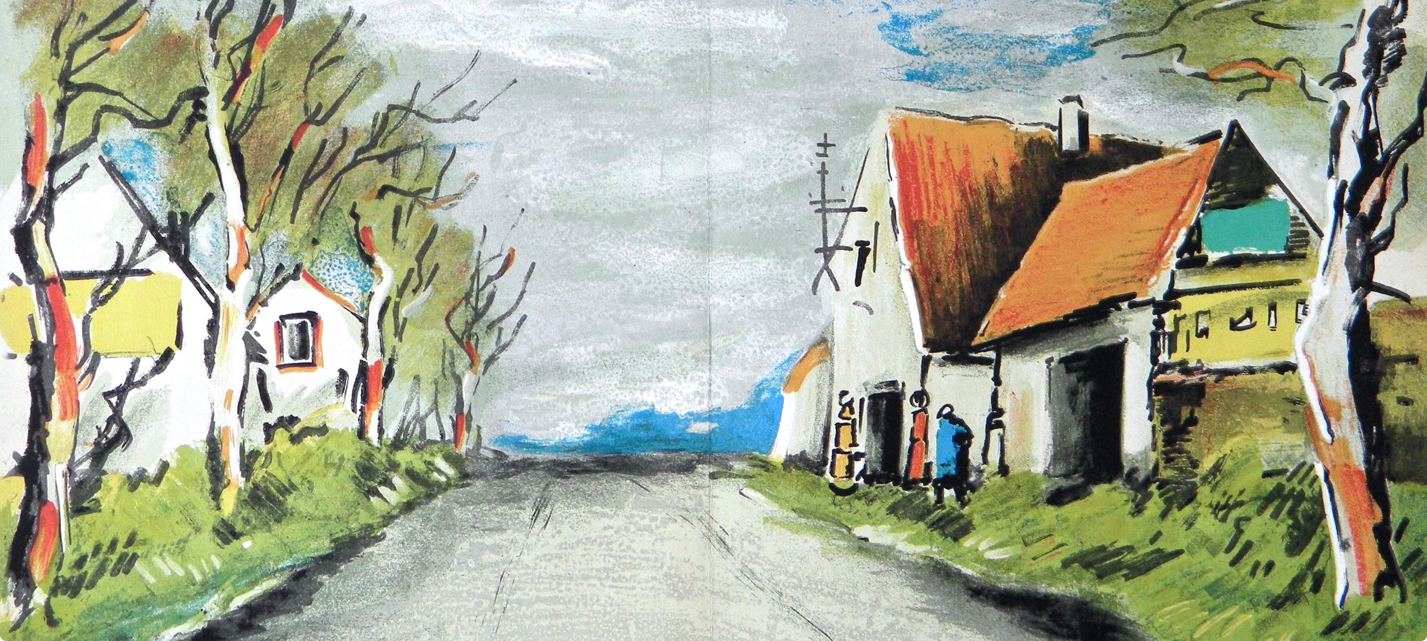 La route (Walterskirchen 273-2), Vlaminck - Fauvisme Print par Maurice de Vlaminck