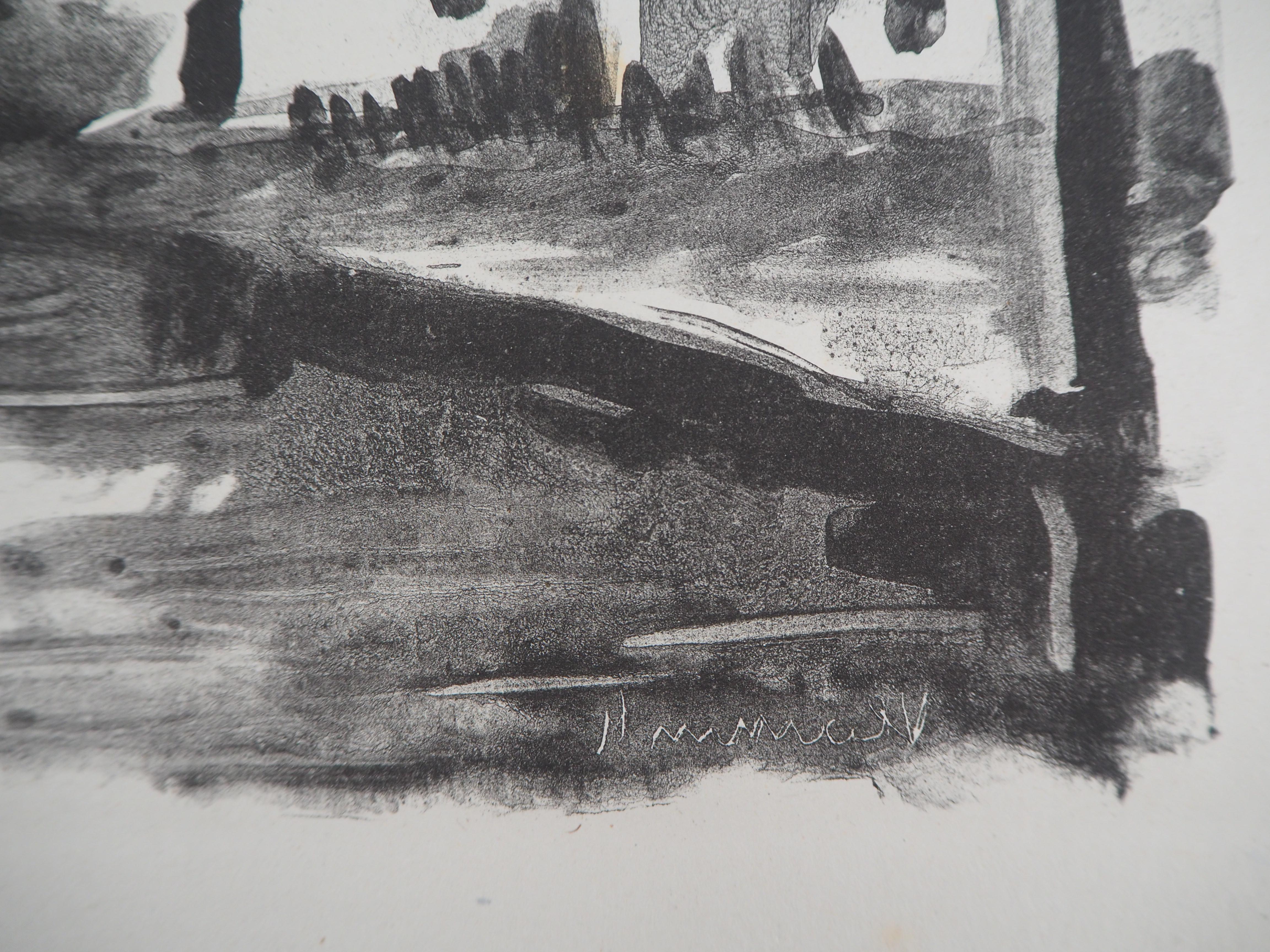 Moulin de la Naze - Original lithograph, (K. de Walterskirchen #181) - Print by Maurice de Vlaminck