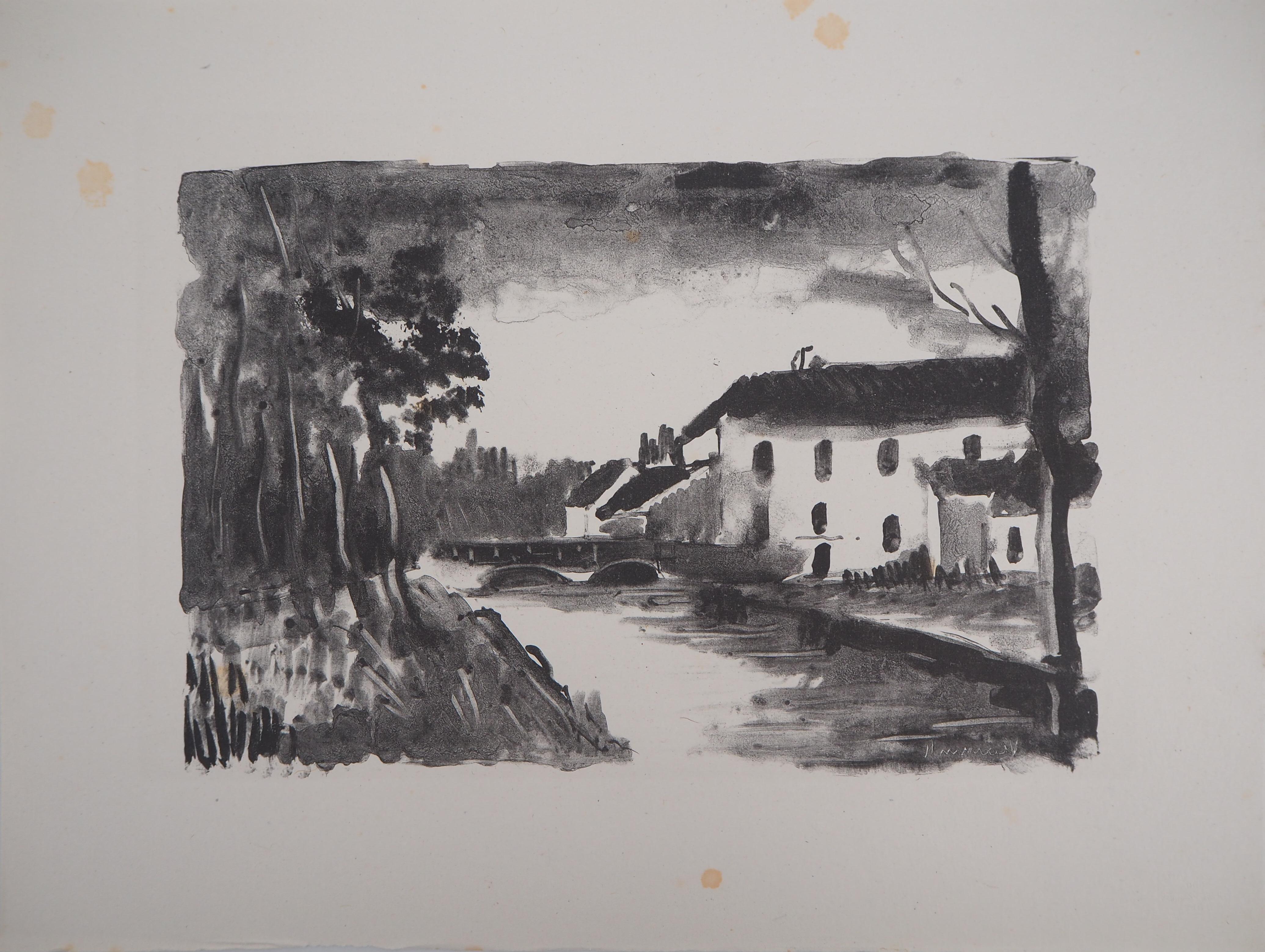 Maurice de Vlaminck Landscape Print - Moulin de la Naze - Original lithograph, (K. de Walterskirchen #181)