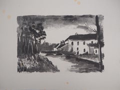 Moulin de la Naze - Original lithograph, (K. de Walterskirchen #181)