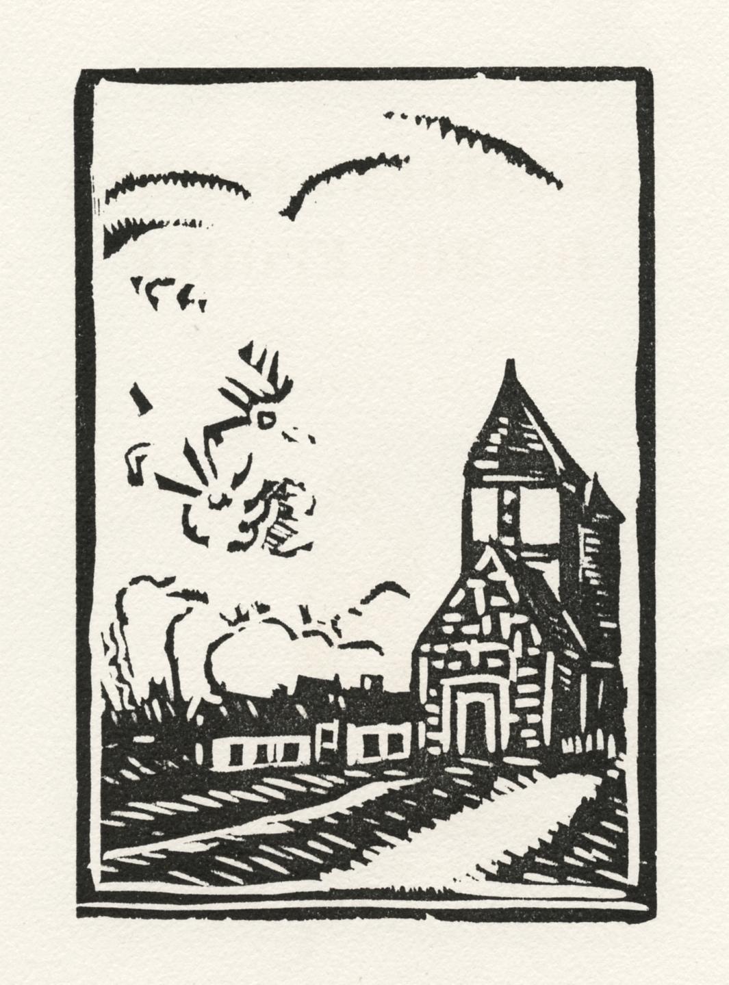 original woodcut - Print by Maurice de Vlaminck
