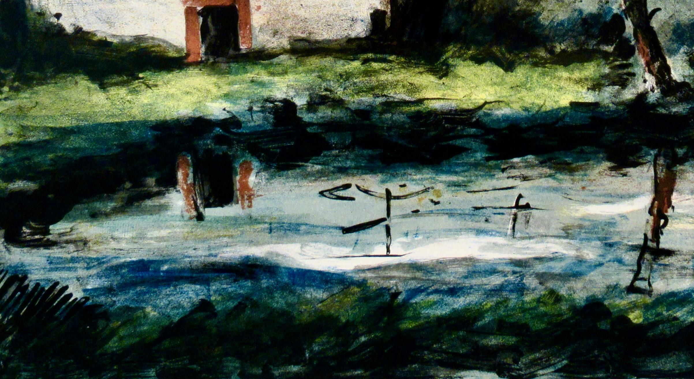 Paysage - Landscape Print Negro de Maurice de Vlaminck