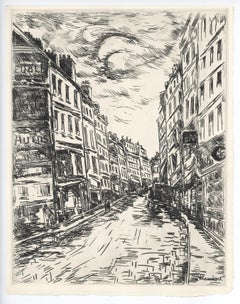 Vintage "Rue de la Glacière" original etching